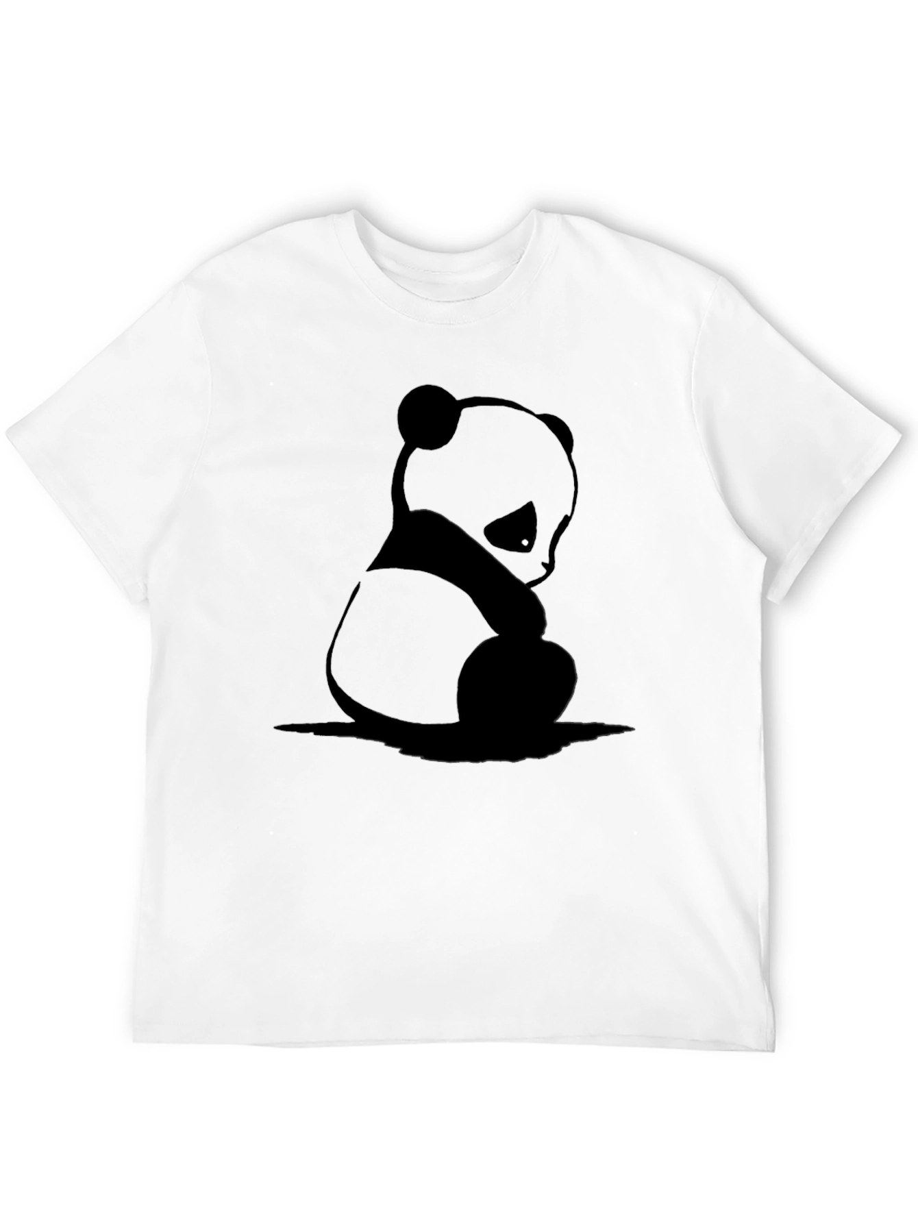 Black Sad Panda Black T-Shirt - Men's Graphic Tee view 12