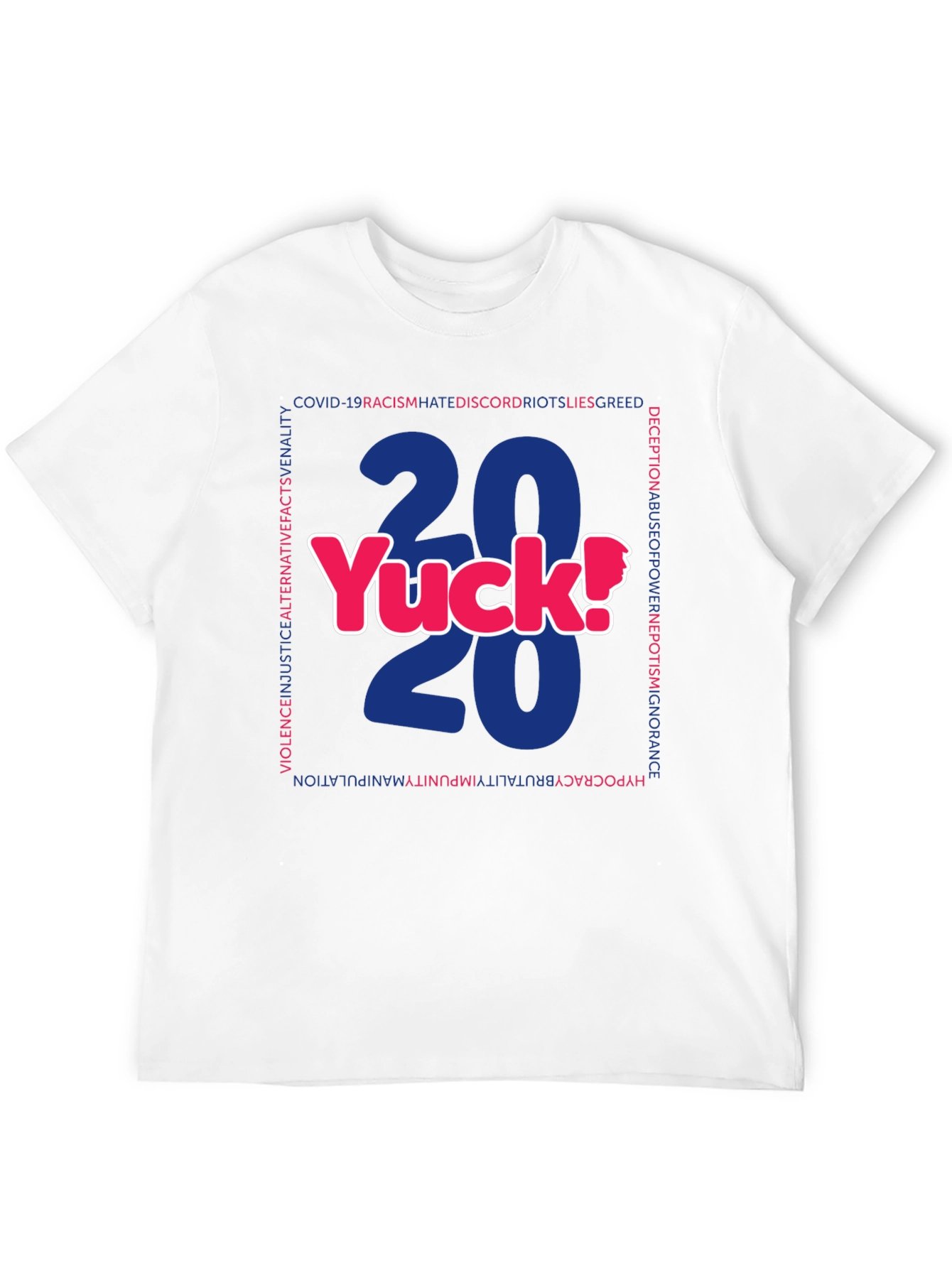 Black 2020 Yuck! Graphic Print Crew Neck T-Shirt view 12