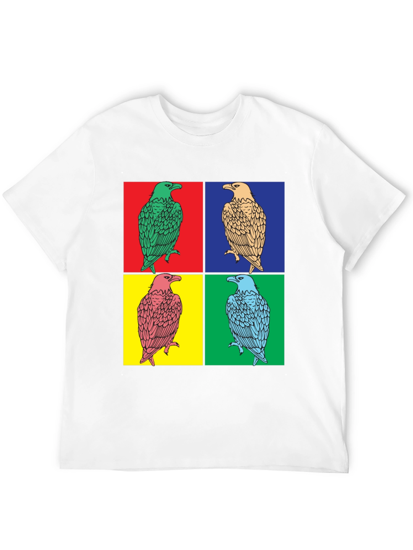 Black Pop Art Eagle Graphic Tee - Bold Style view 12