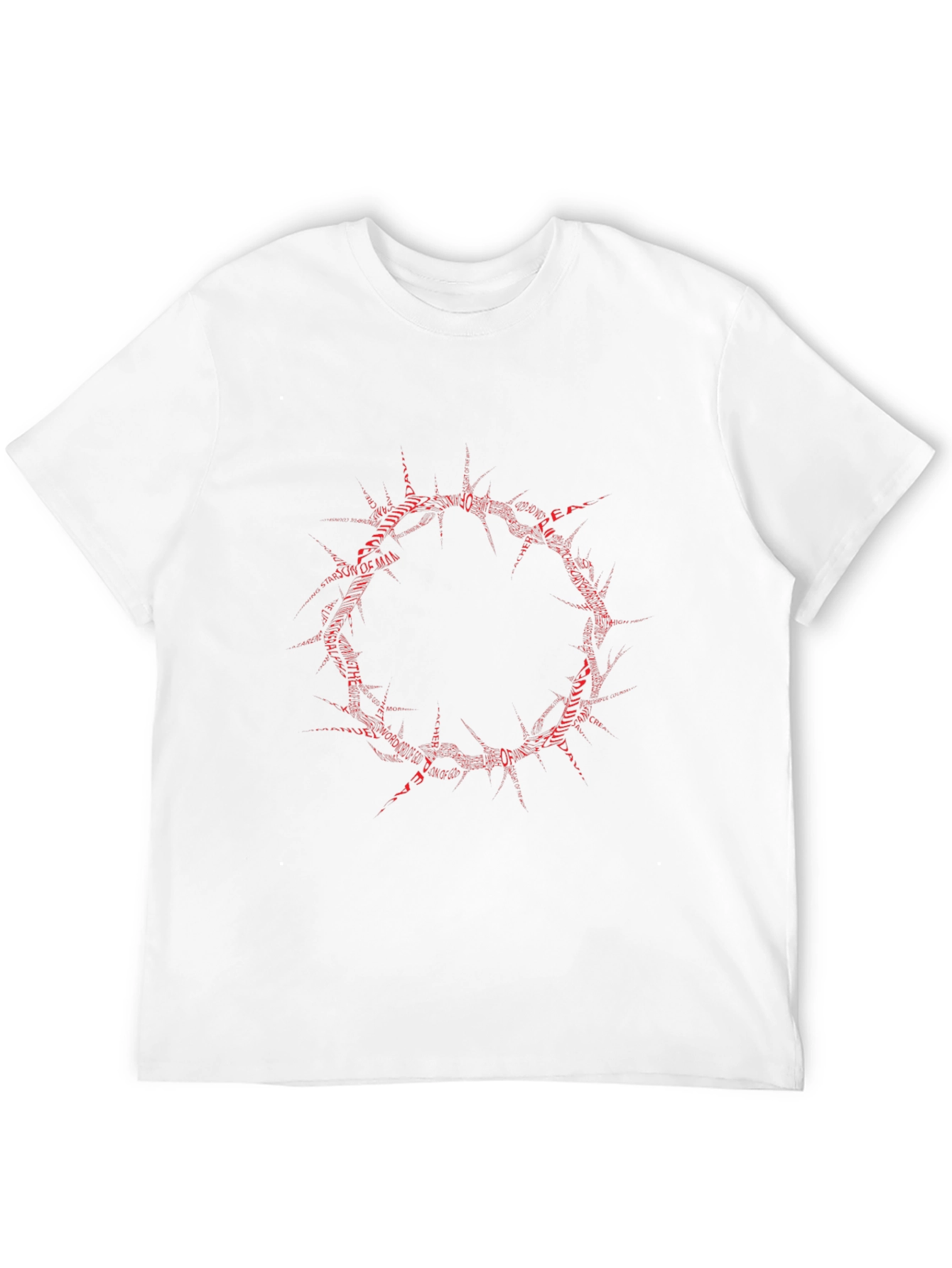 Black Crown of Thorns Graphic T-Shirt - Religious Design view 12