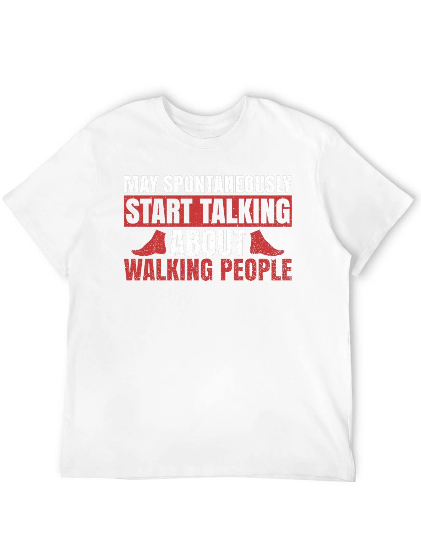 Black Funny Walking People T-Shirt view 12