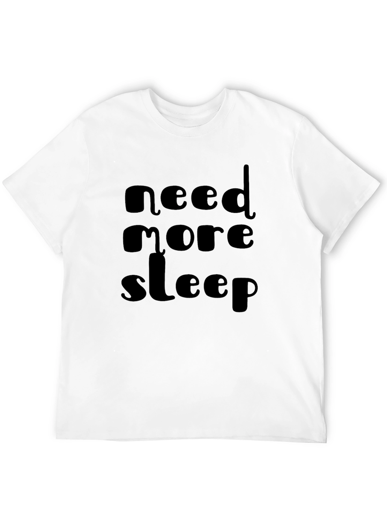 Black Need More Sleep Black Graphic Tee view 12
