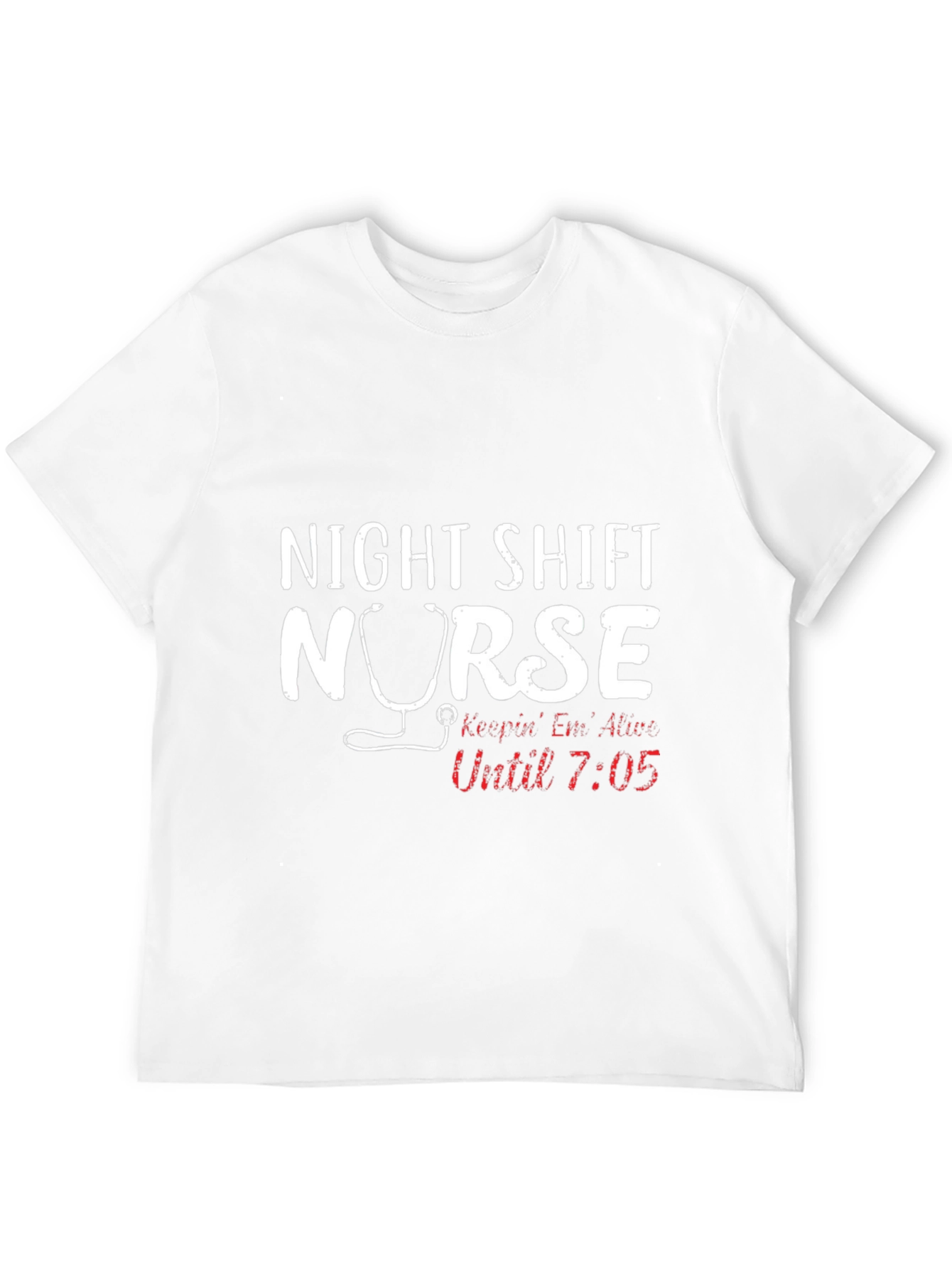 Black Night Shift Nurse Graphic T-Shirt view 12