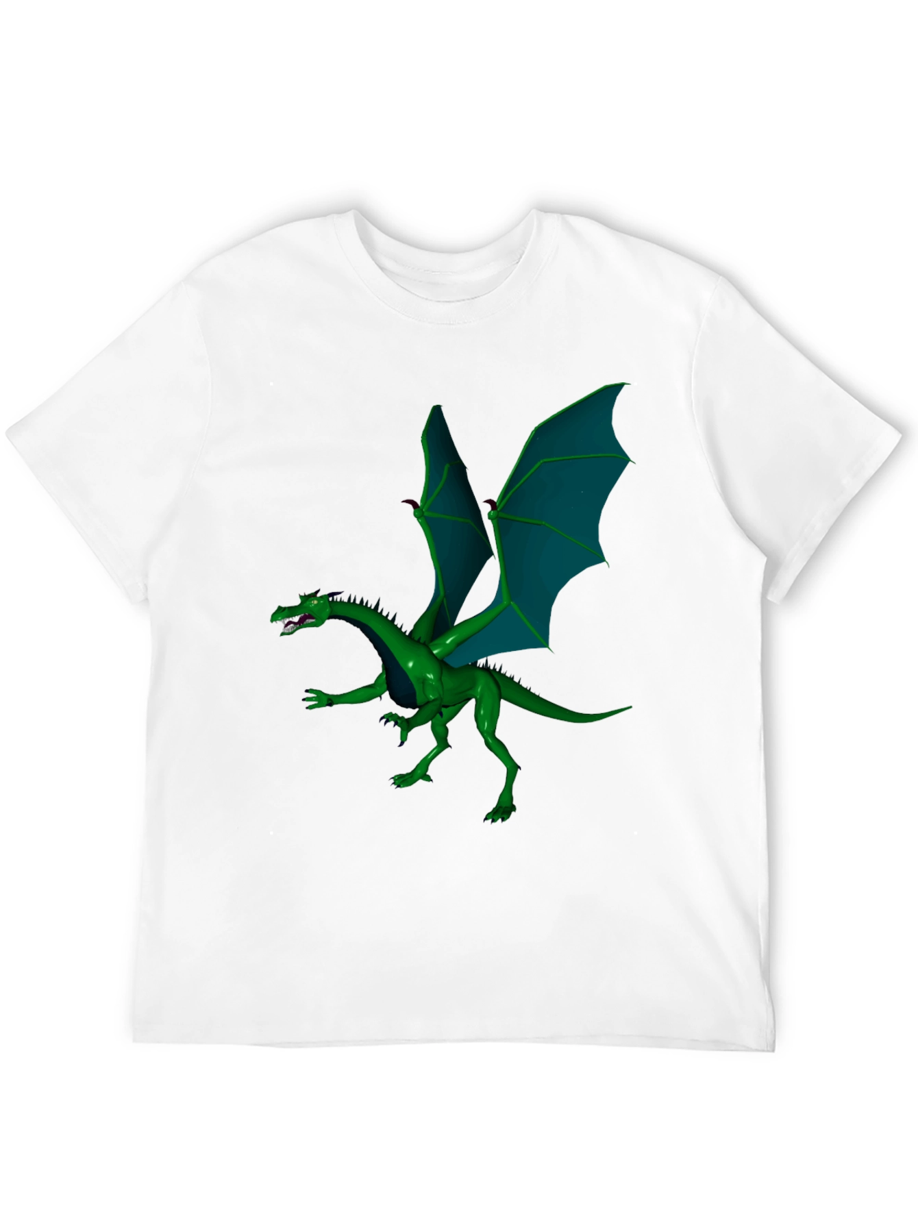 Black Green Dragon Graphic Tee view 12