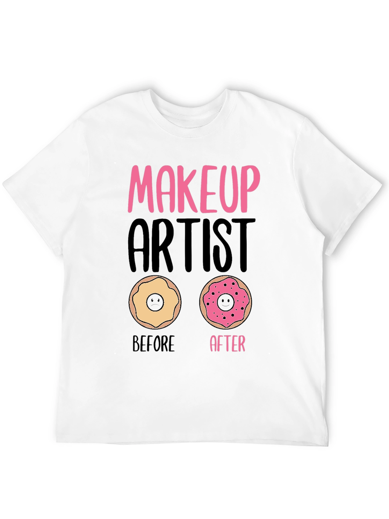 Black Makeup Artist Donut T-Shirt Funny Graphic Tee view 12