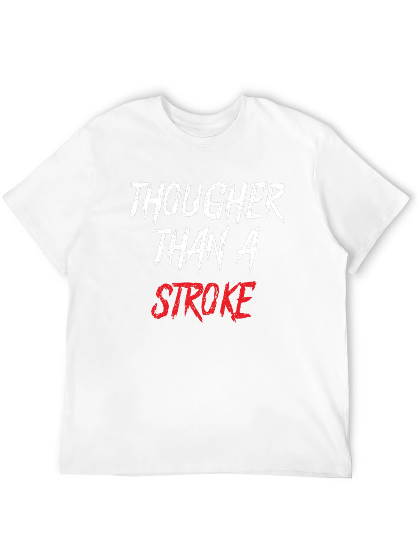 Black Tougher Than a Stroke Graphic T-Shirt view 12