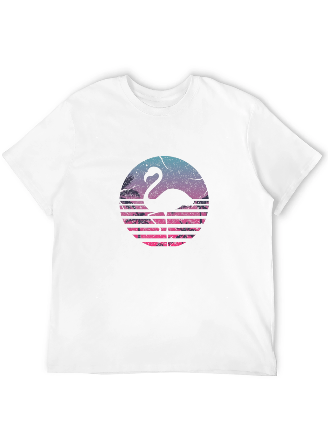 Black Retro Flamingo Graphic T-Shirt - Black view 12