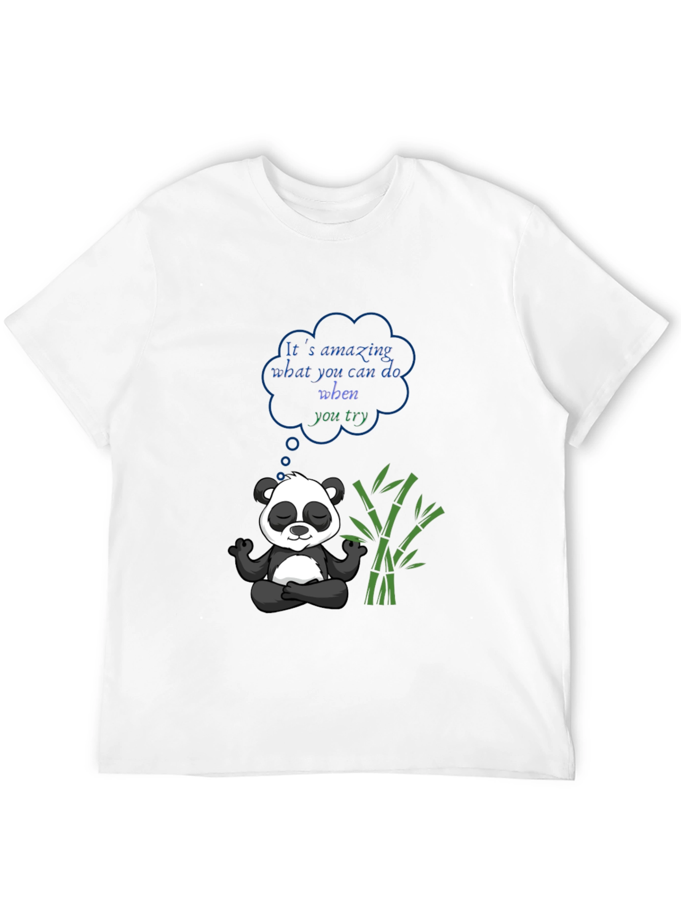 Black Meditating Panda Graphic Tee view 12