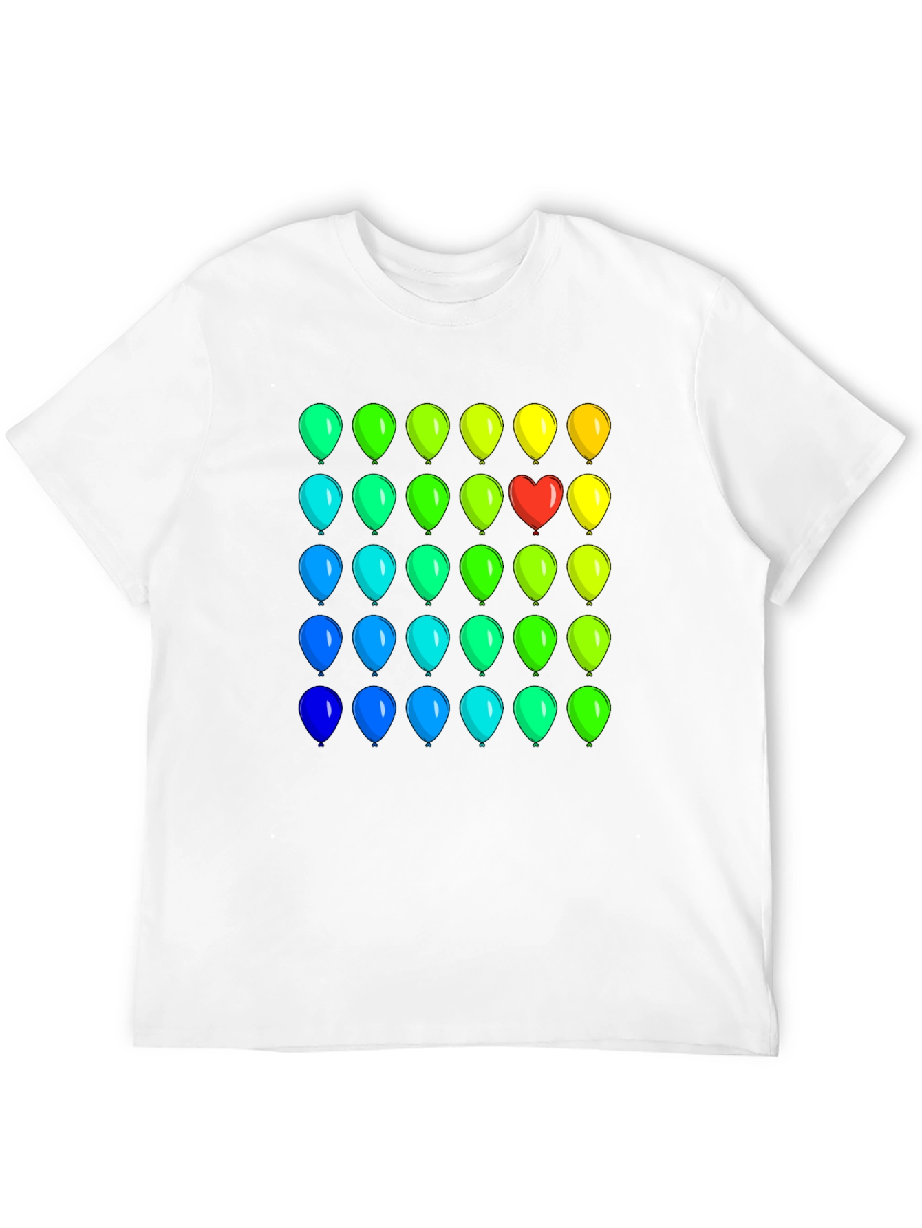 Black Rainbow Balloon Heart Tee view 12