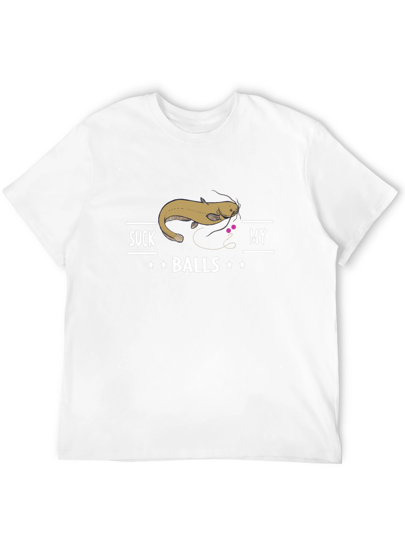Black Suck My Balls Funny Catfish T-Shirt view 12