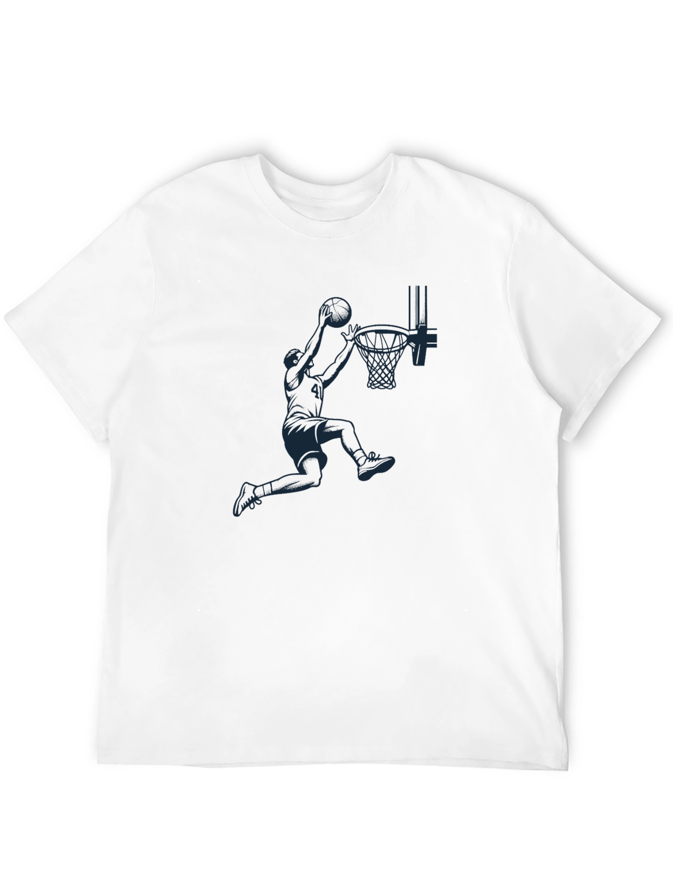 Black Basketball Dunk Graphic Tee - Black Cotton view 12