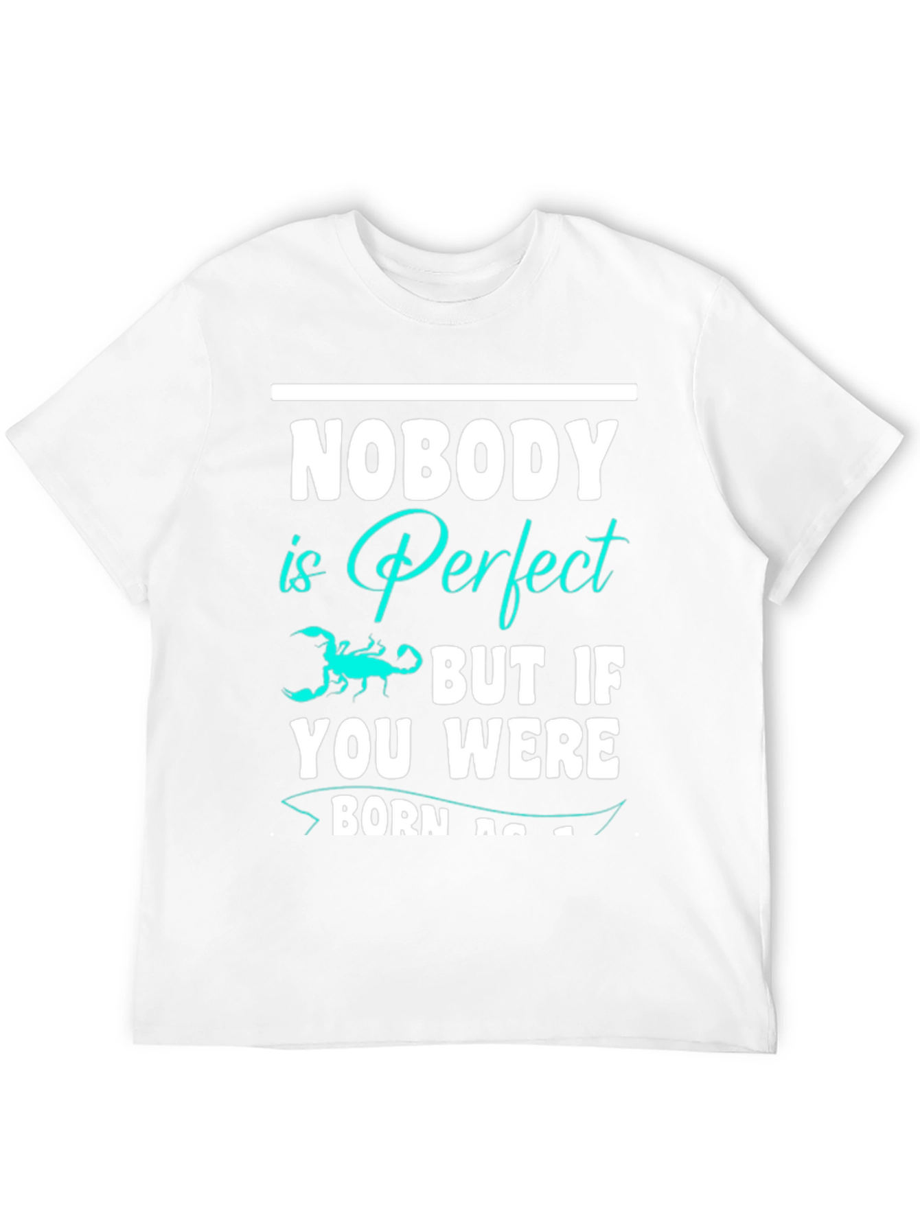 Black Nobody is Perfect Scorpion Graphic T-Shirt view 12