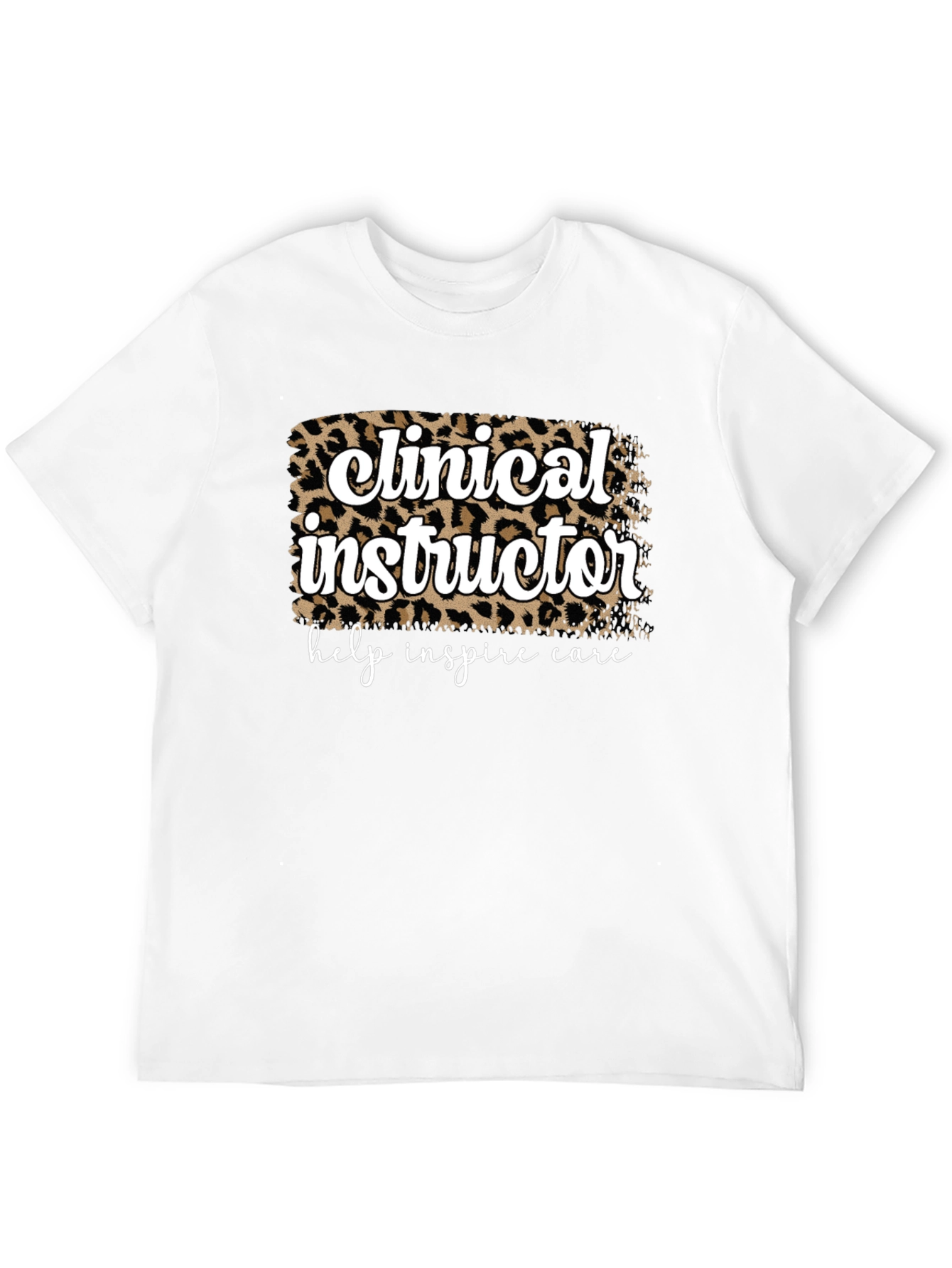Black Clinical Instructor Leopard Print T-Shirt view 12