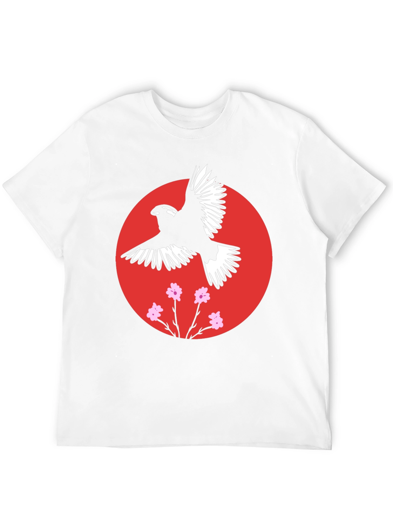 Black Bird and Blossom Graphic Black T-Shirt view 12