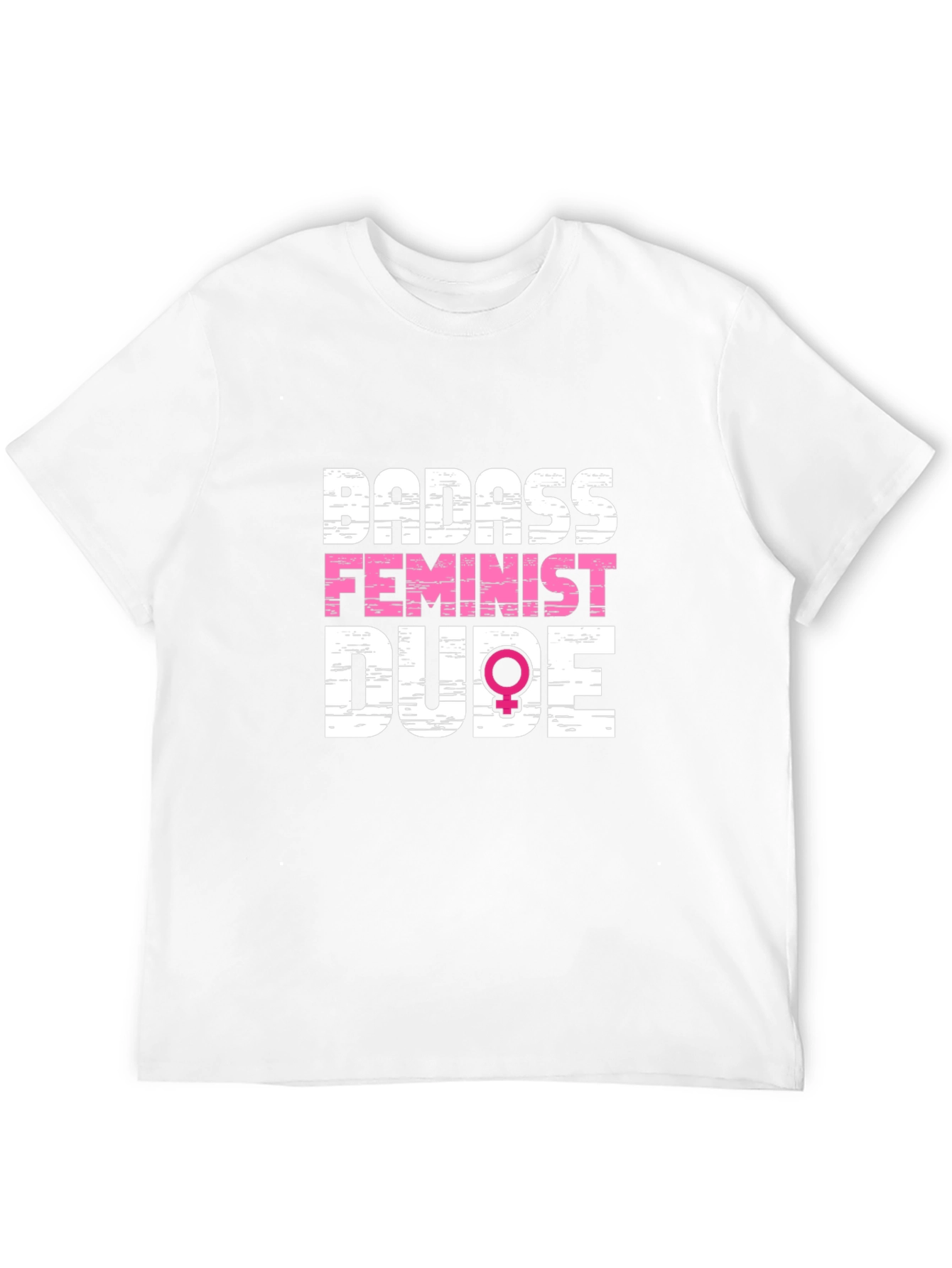 Black Badass Feminist Dude T-Shirt - Mens Black Crew Neck Tee view 12