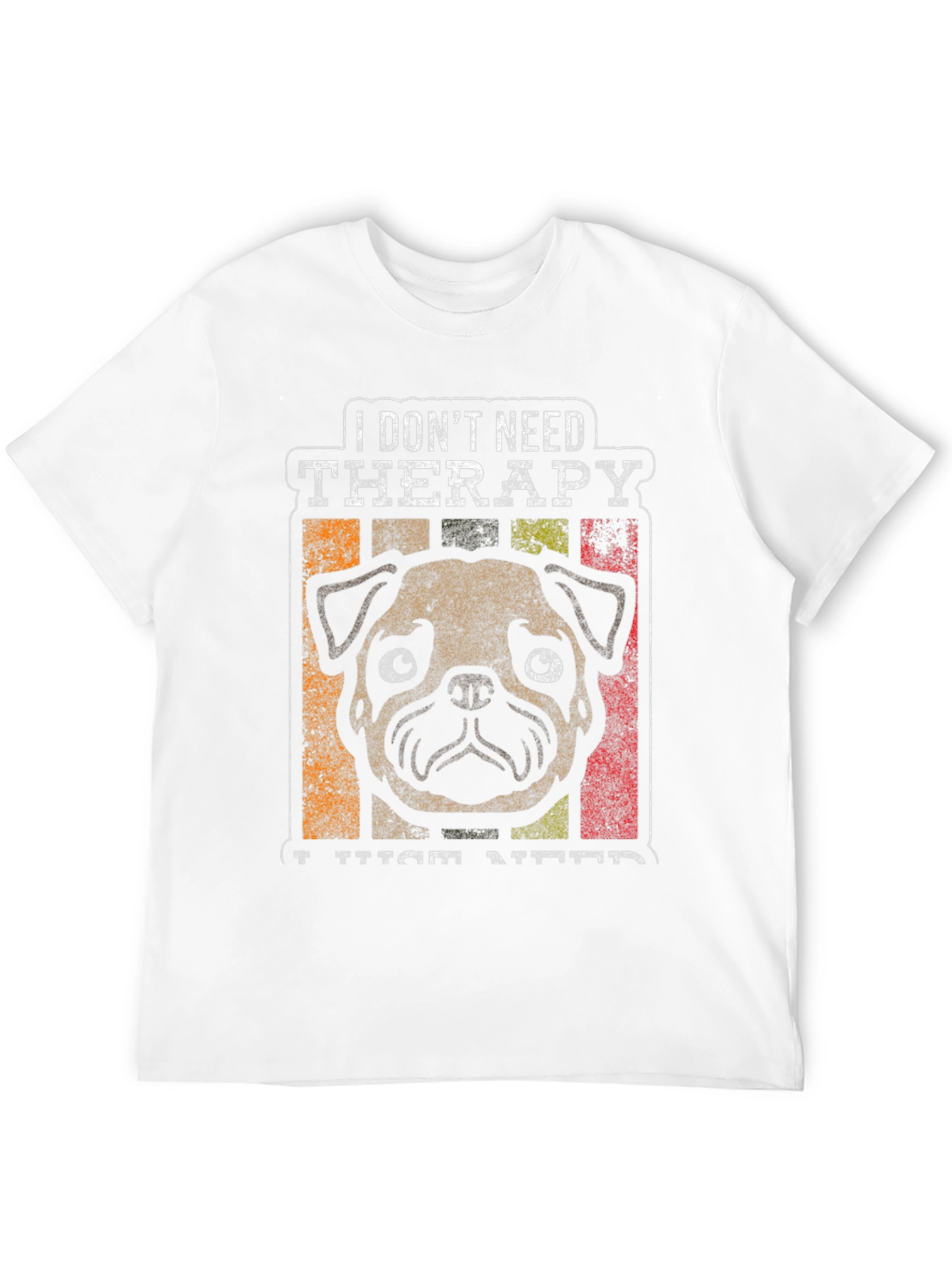 Black Pug Therapy Graphic T-Shirt view 12
