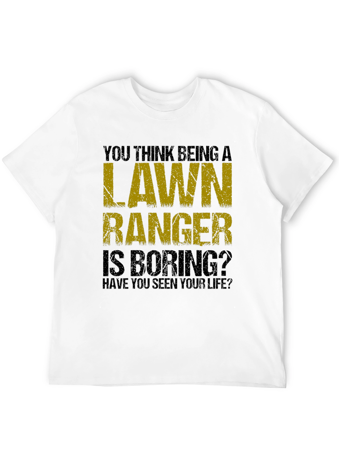 Black Funny Lawn Ranger Graphic T-Shirt view 12