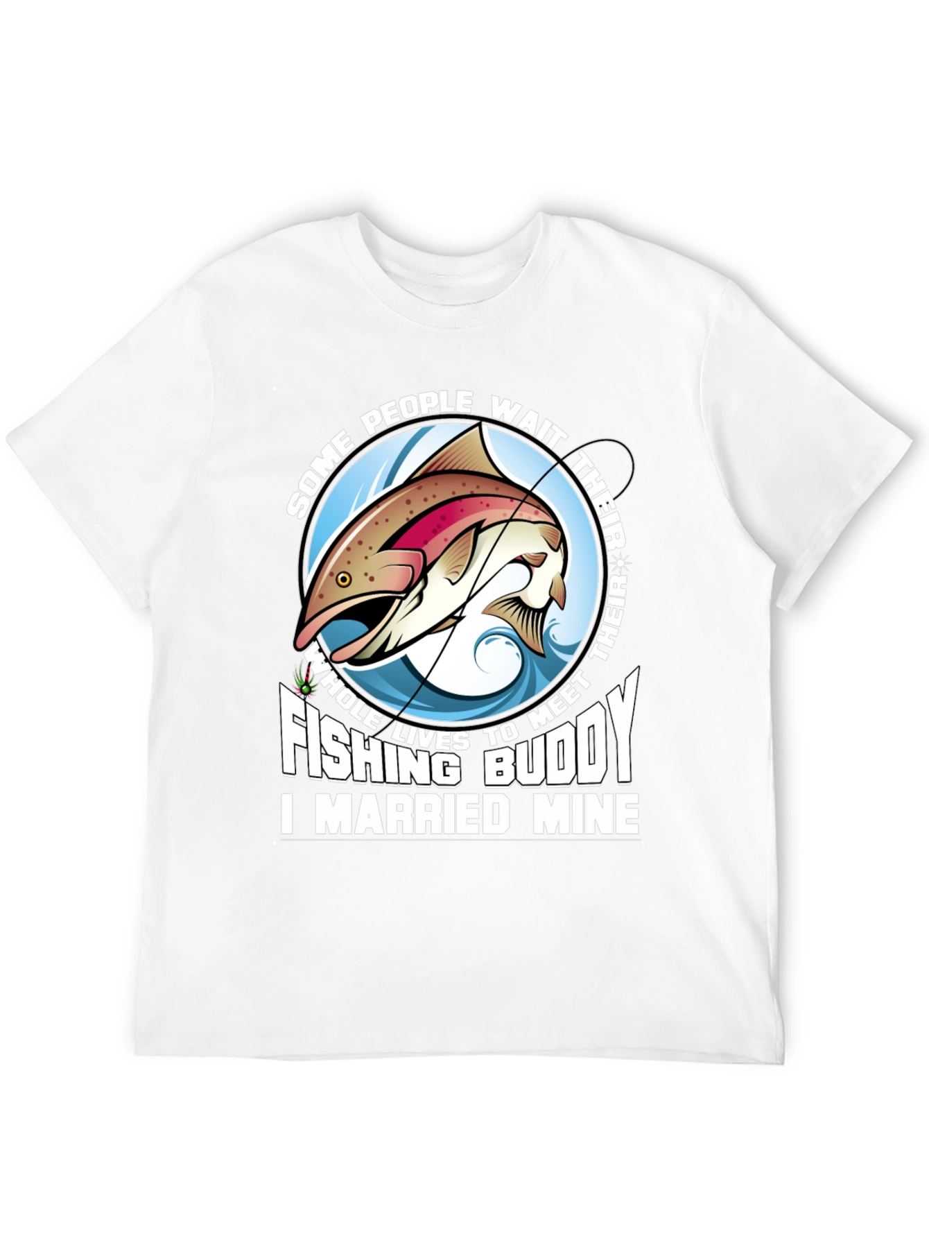 Black Fishing Buddy T-Shirt - Married Mine! view 12