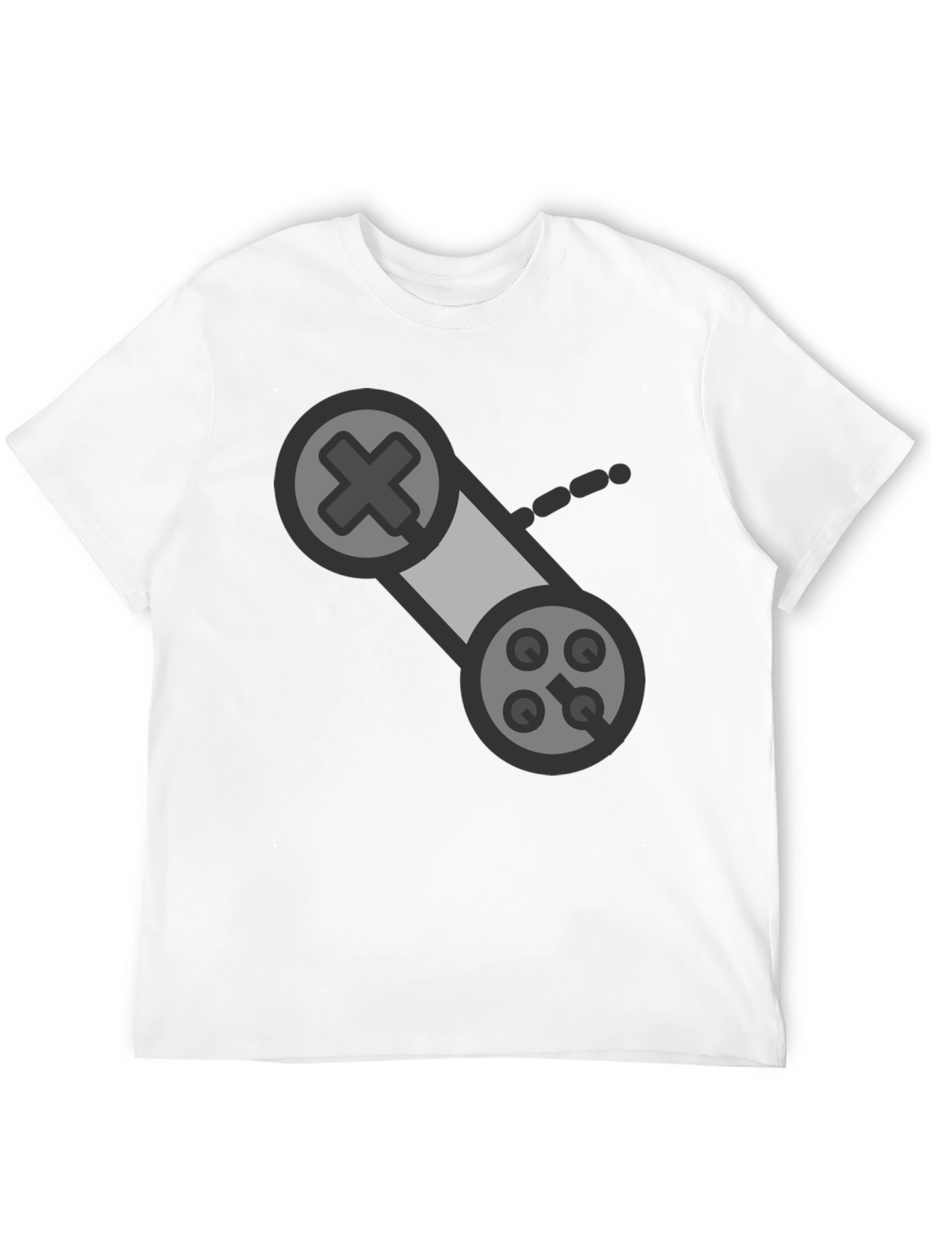Black Retro Gaming Controller Black T-Shirt view 12