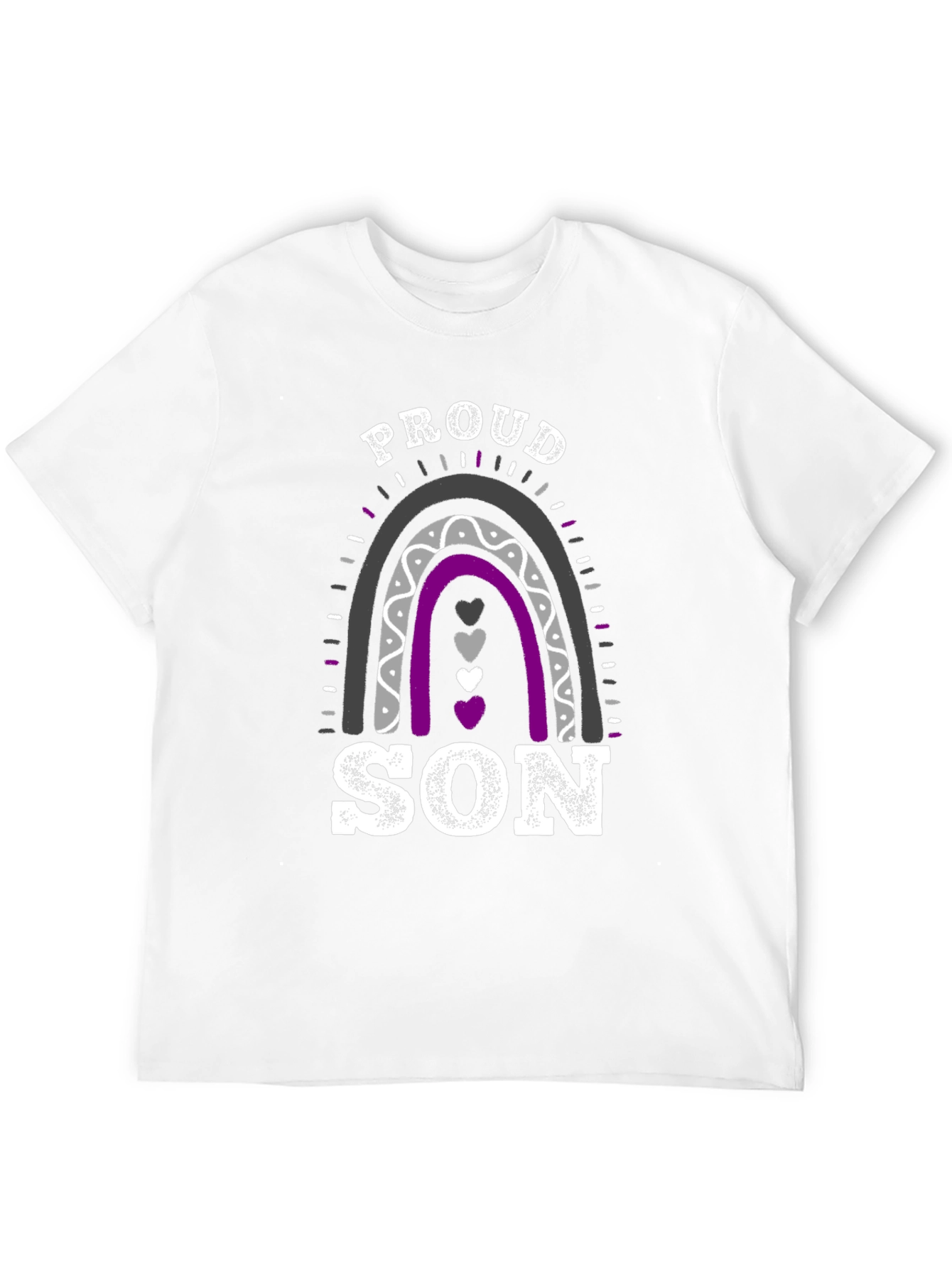 Black Proud Son Asexual Pride T-Shirt view 12