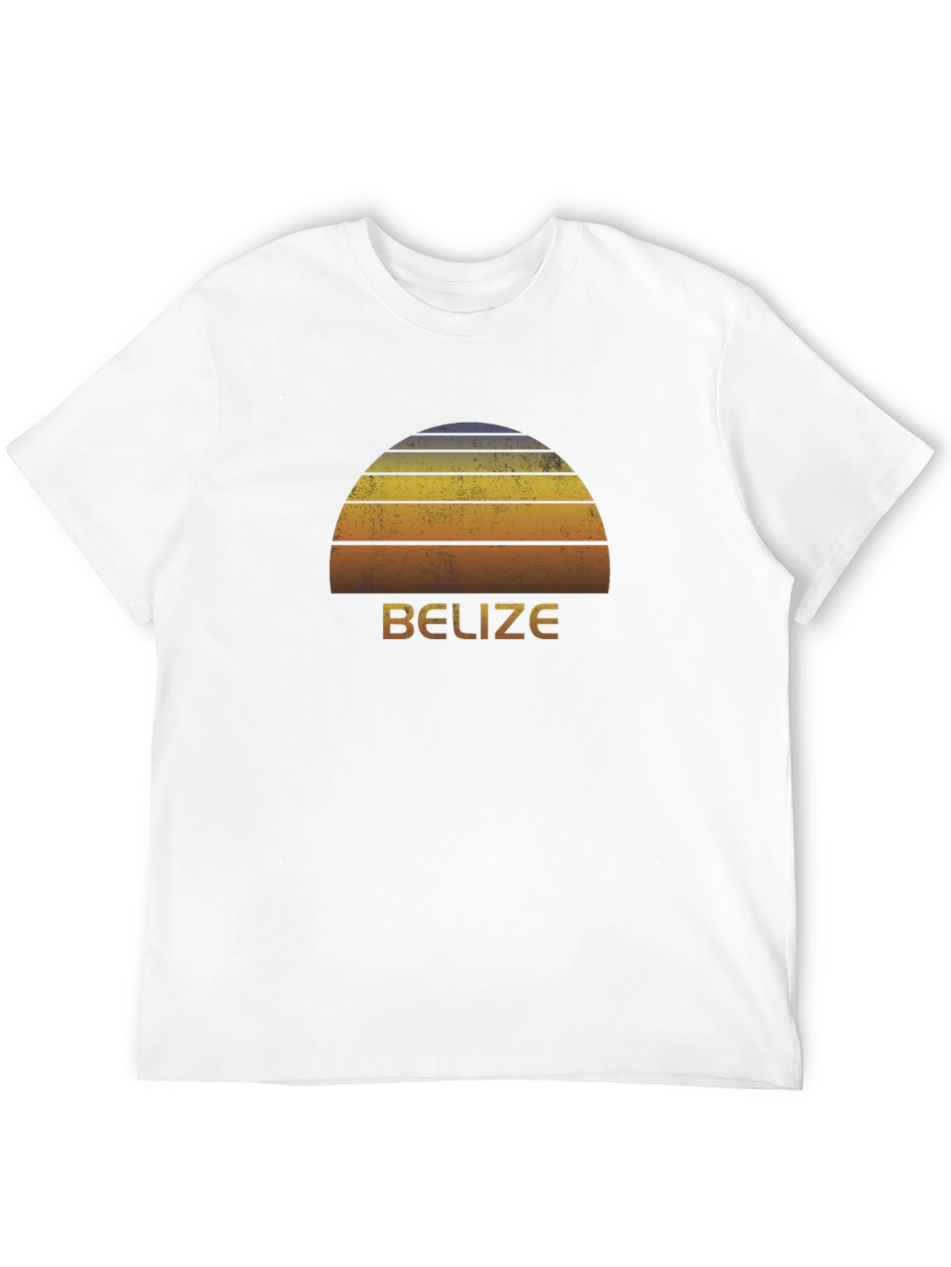 Black Belize Sunset Graphic Tee - Retro Style T-Shirt view 12