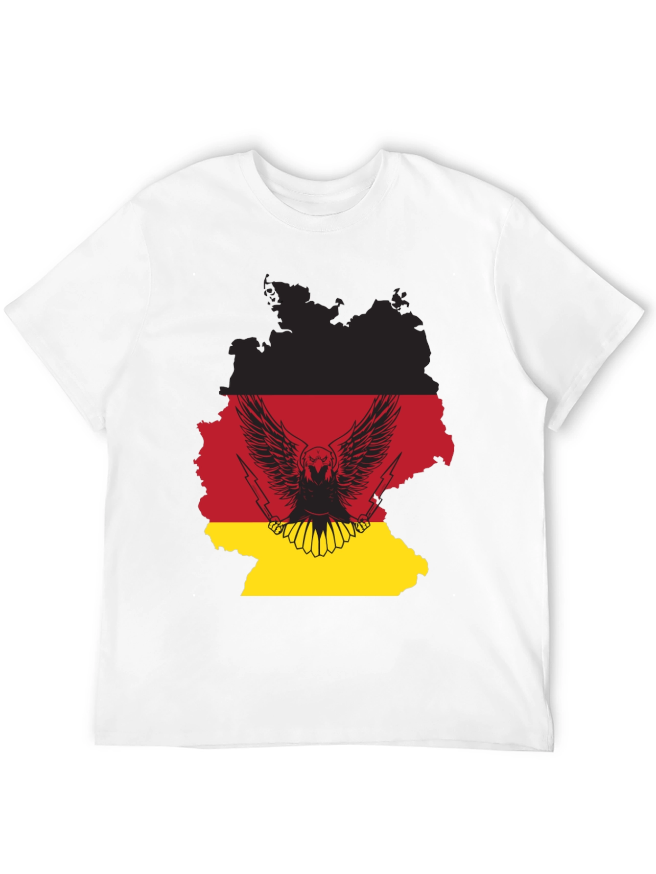 Black German Flag Eagle Graphic T-Shirt view 12