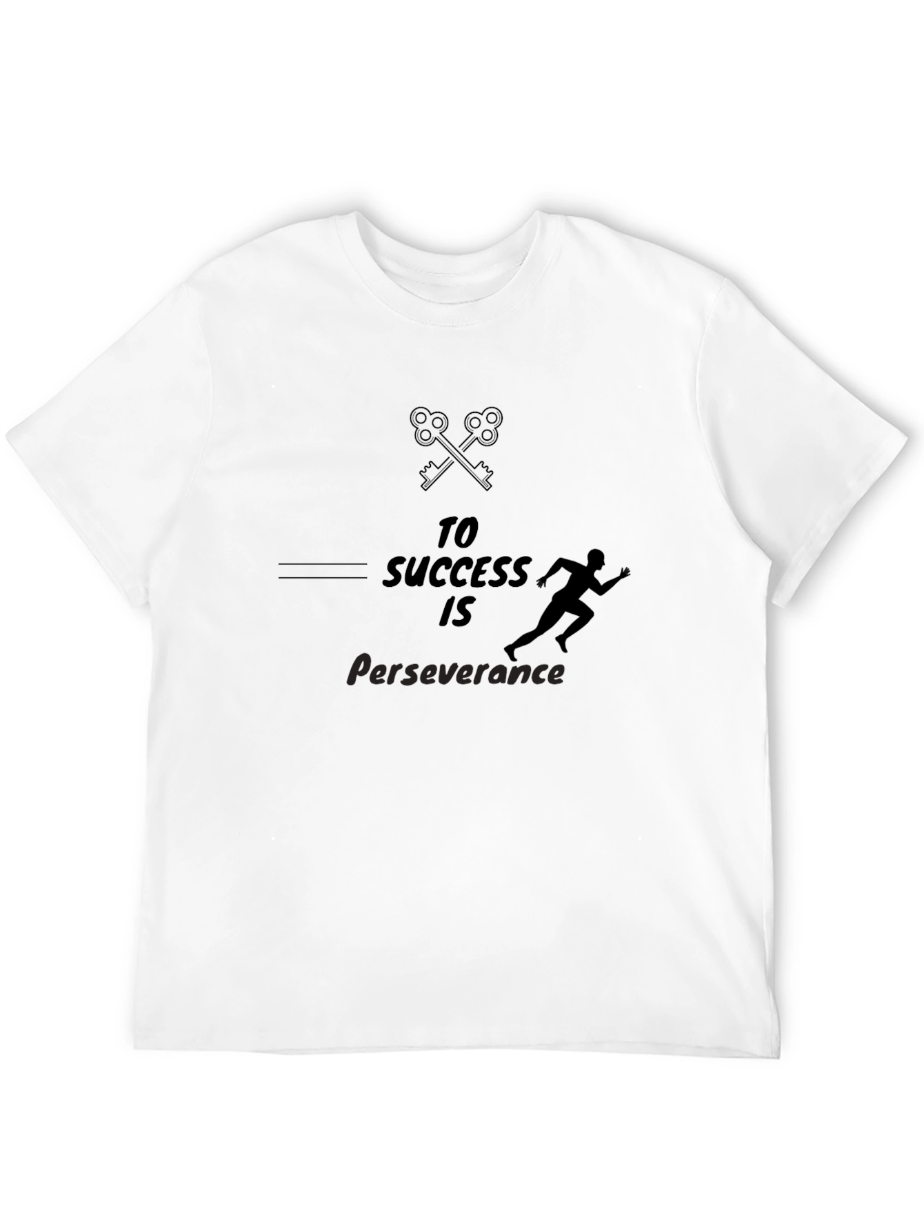 Black Perseverance Success Graphic Tee - Black Cotton Blend view 12