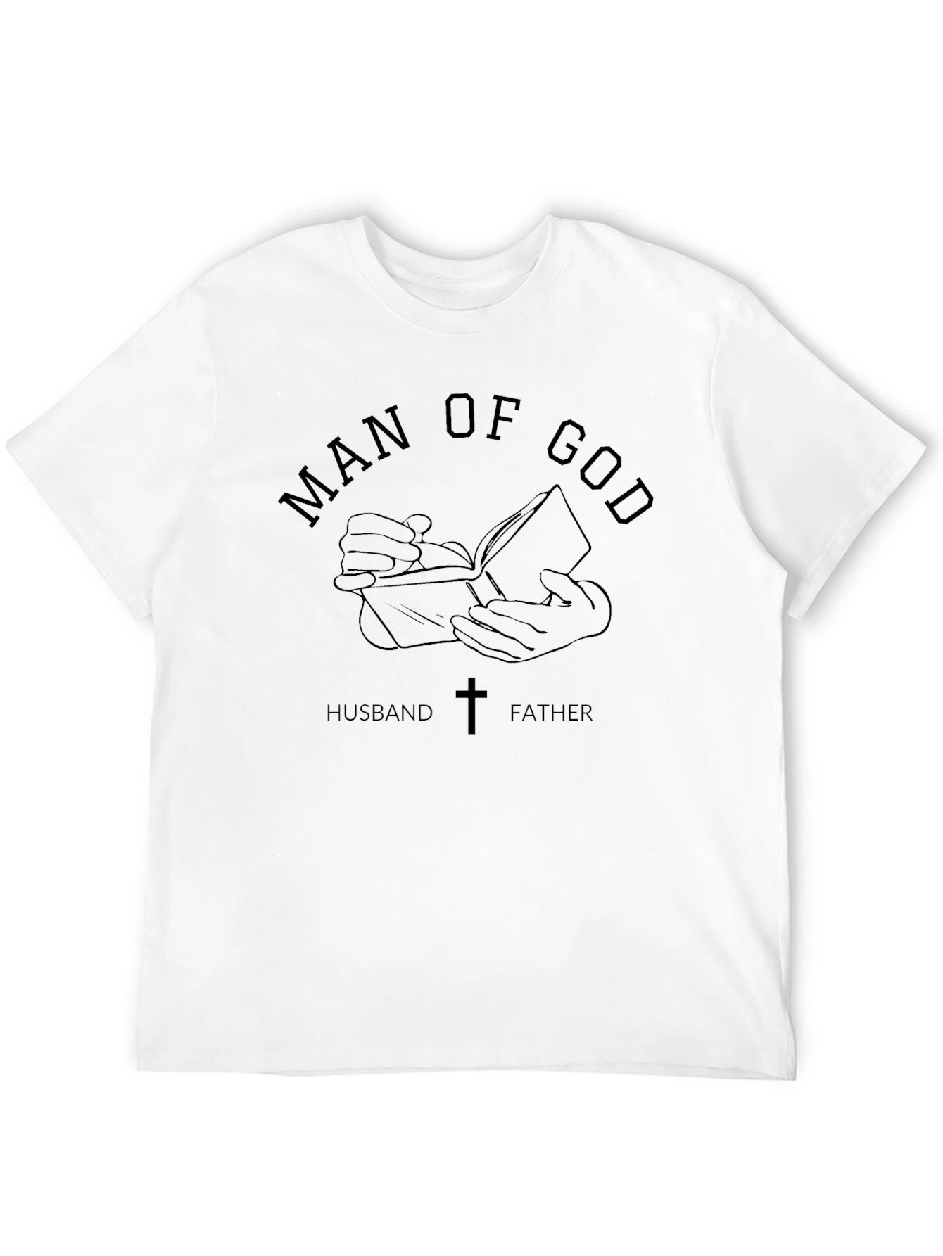 Black Man of God Husband Father Black T-Shirt view 12