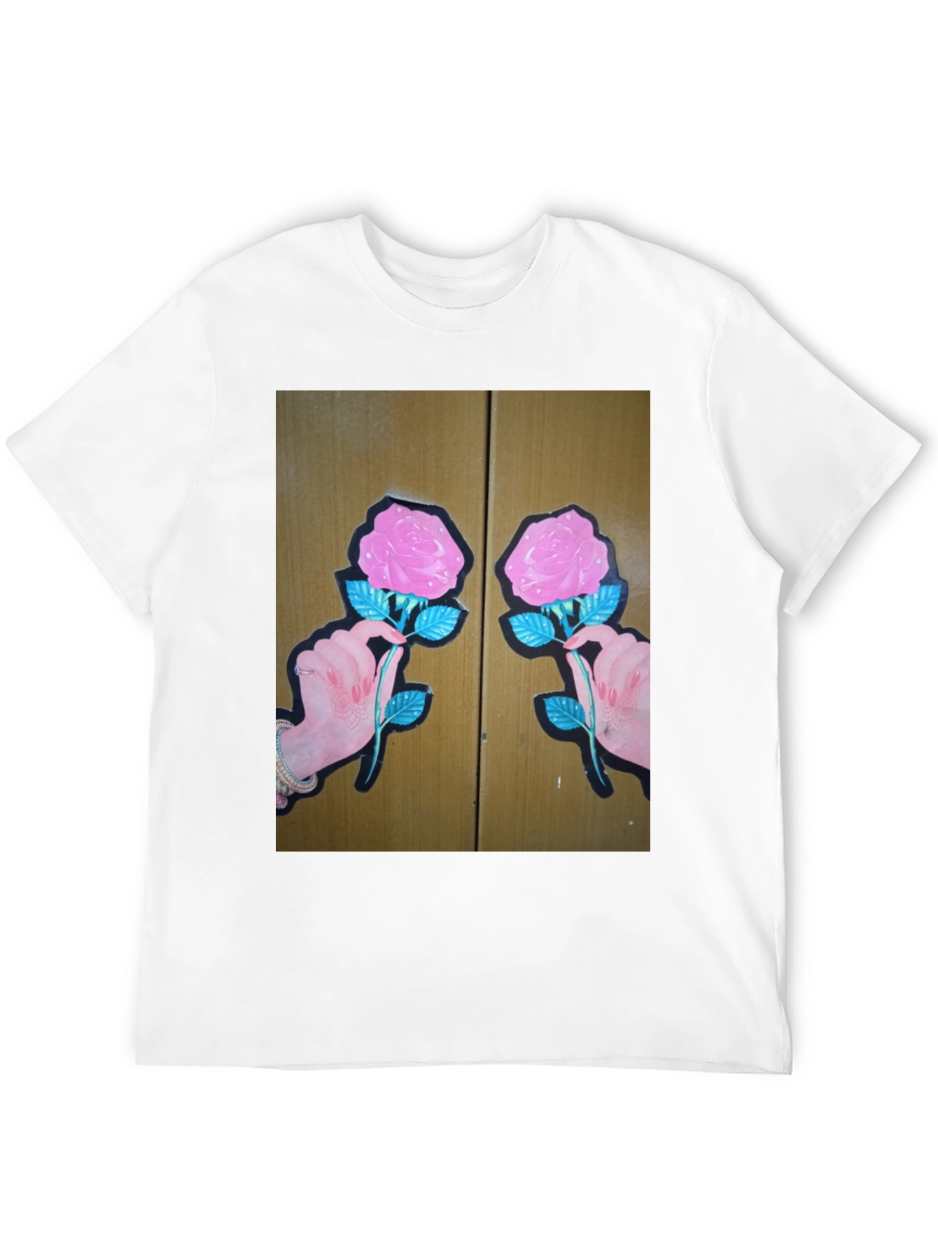 Black Floral Rose Graphic Tee view 12