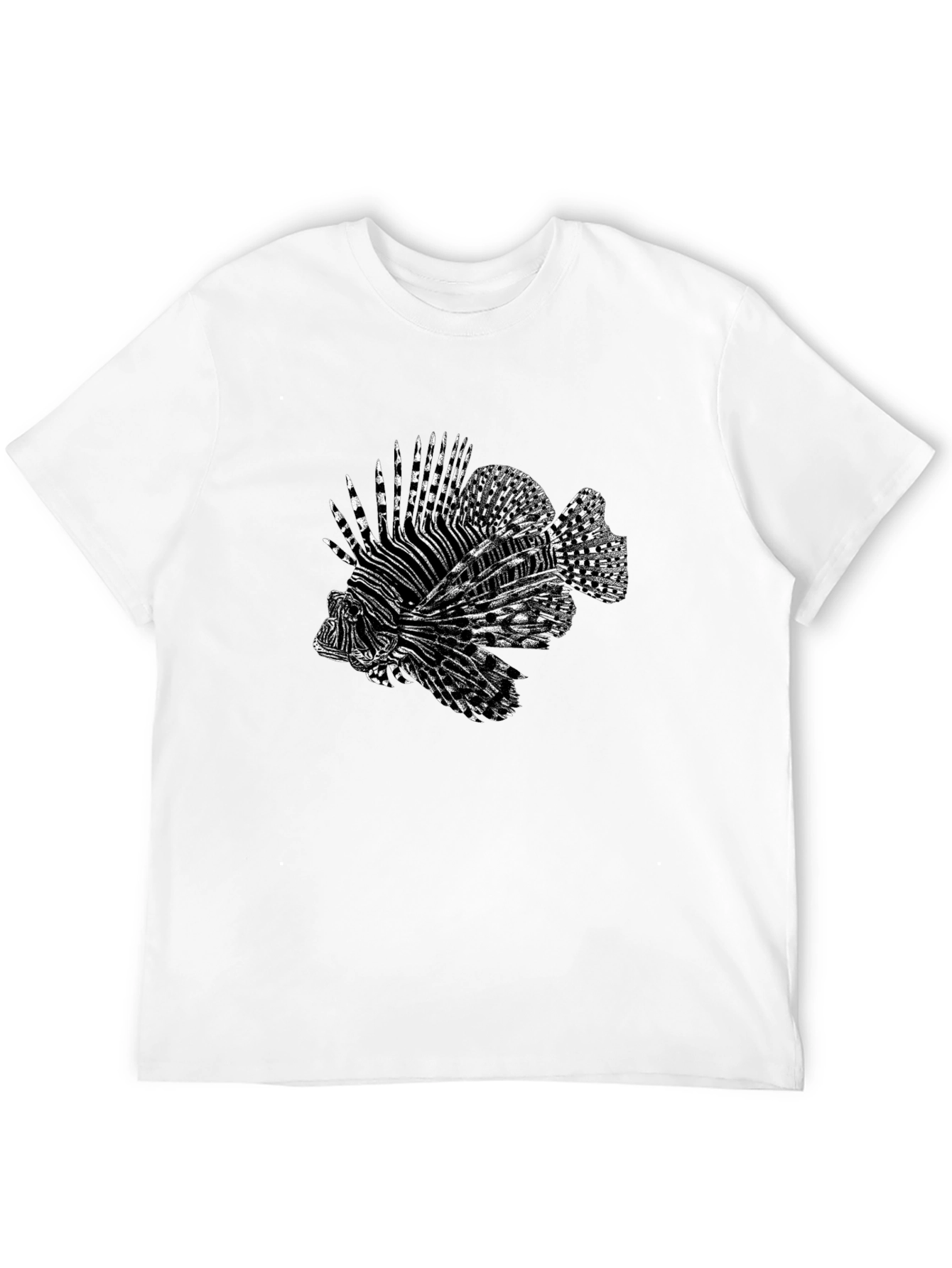Black Lionfish Graphic Tee - Cool Black T-Shirt view 12
