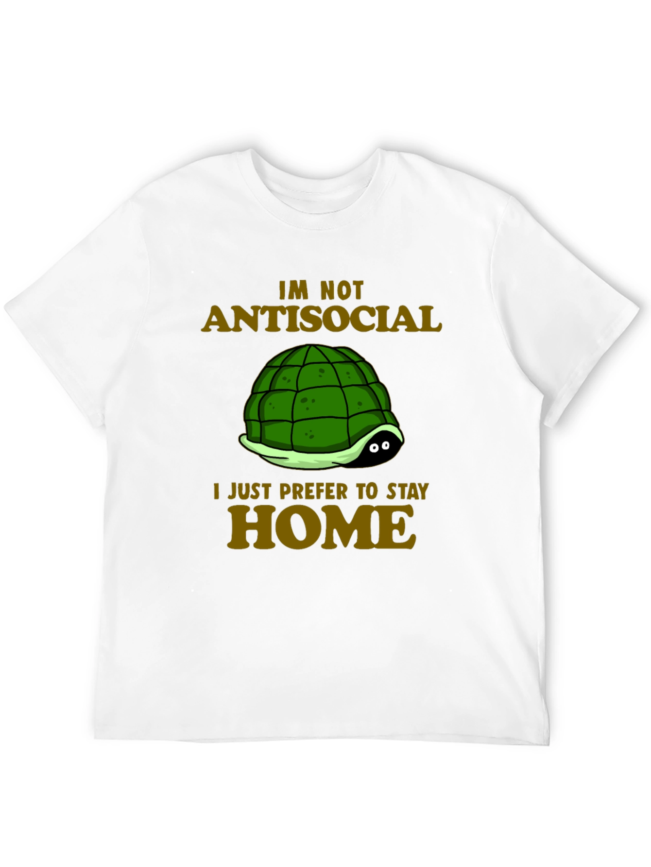 Black Introvert Turtle T-Shirt - Antisocial Stay Home Humor view 12