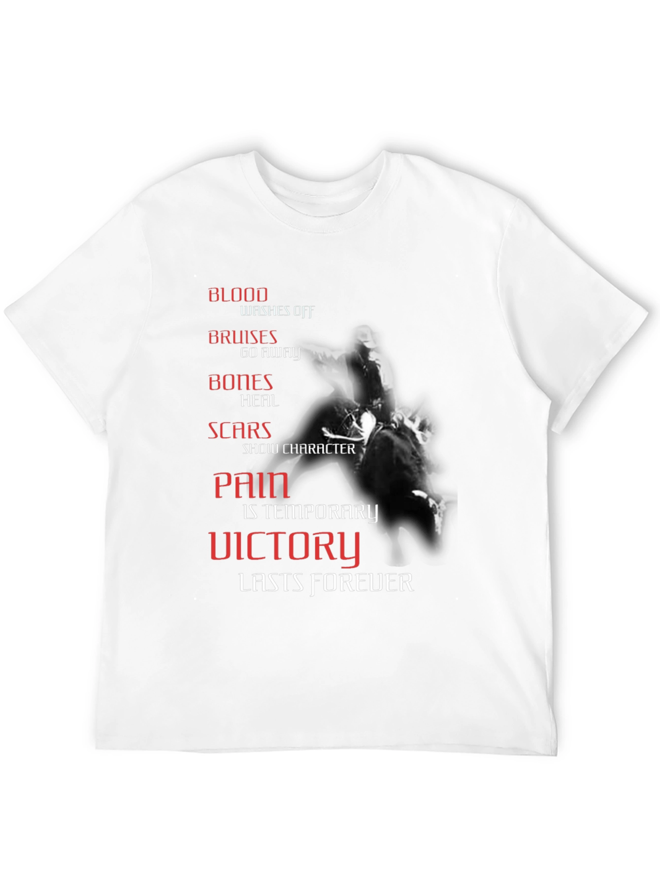 Black Motivational T-Shirt: Victory Lasts Forever view 12