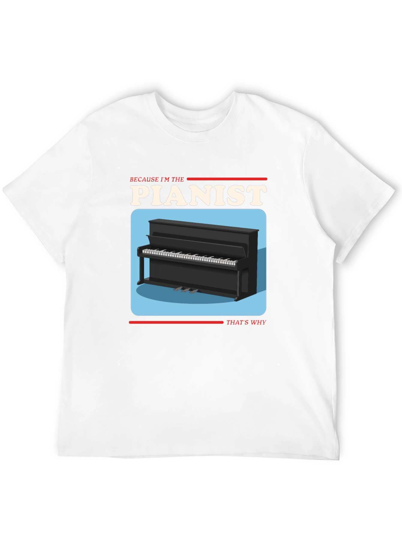 Black Pianist Graphic T-Shirt - Music Lover Tee view 12
