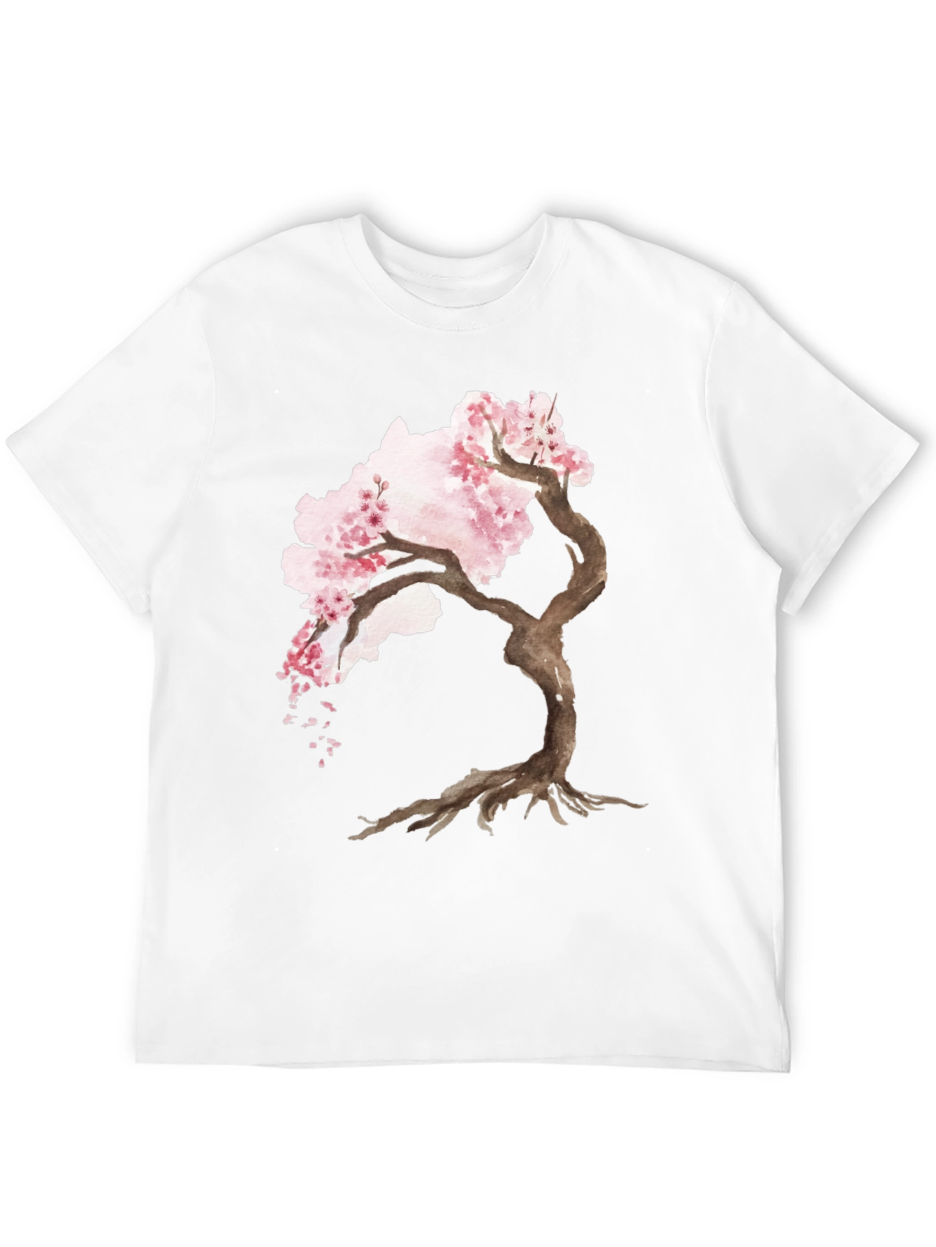 Black Cherry Blossom Tree Black T-Shirt view 12