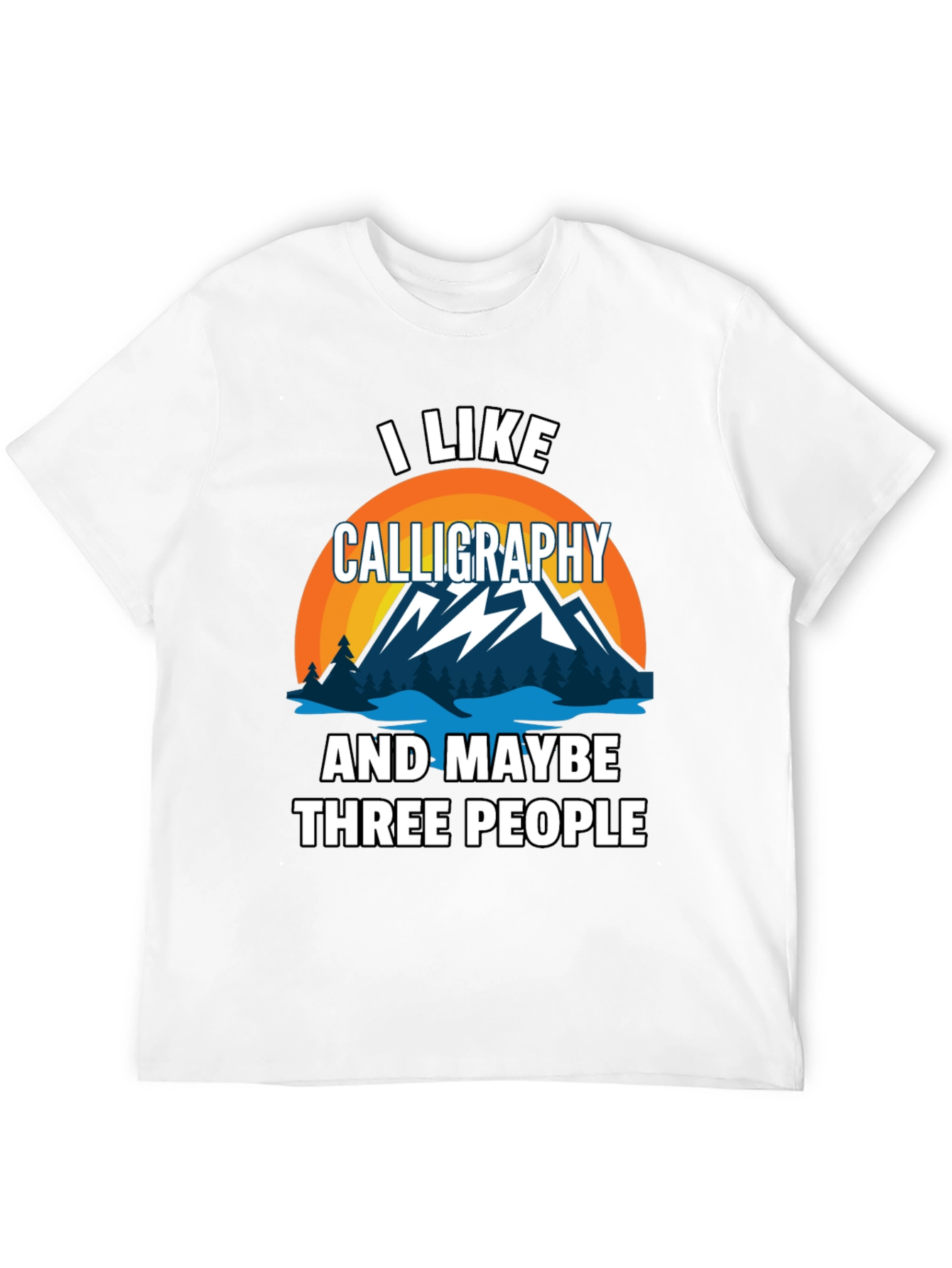 Black Calligraphy Lover T-Shirt - Funny Graphic Tee view 12