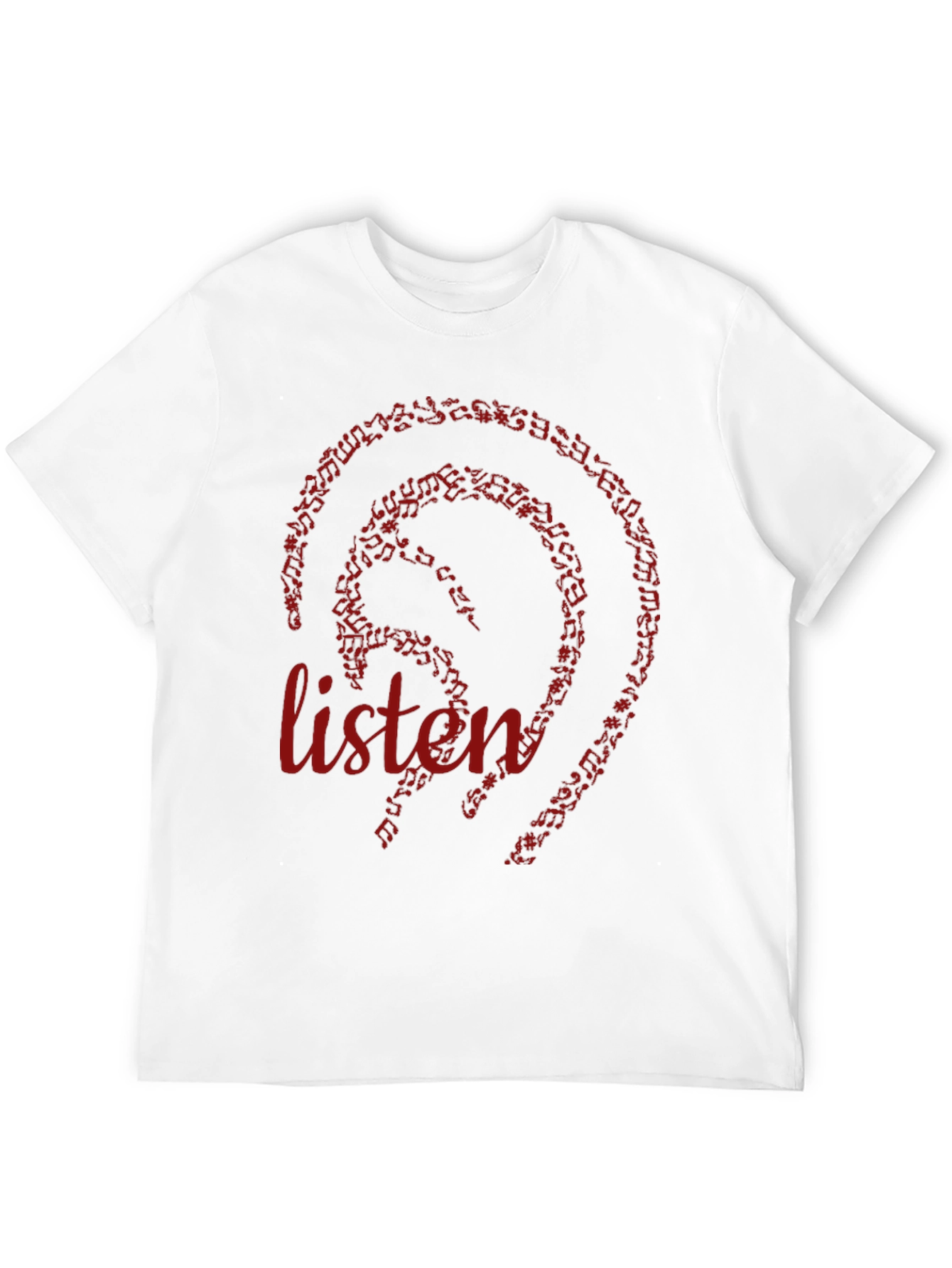 Black Musical Ear Listen Graphic Tee - Black view 12