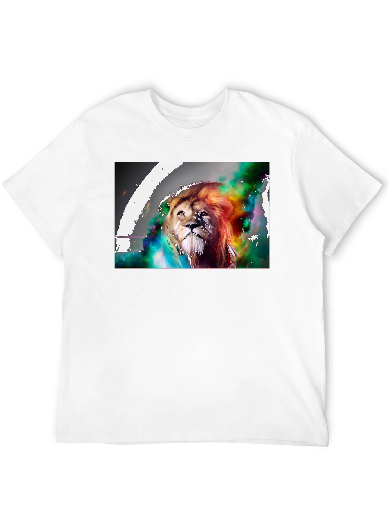 Black Lion Art Graphic Print T-Shirt view 12
