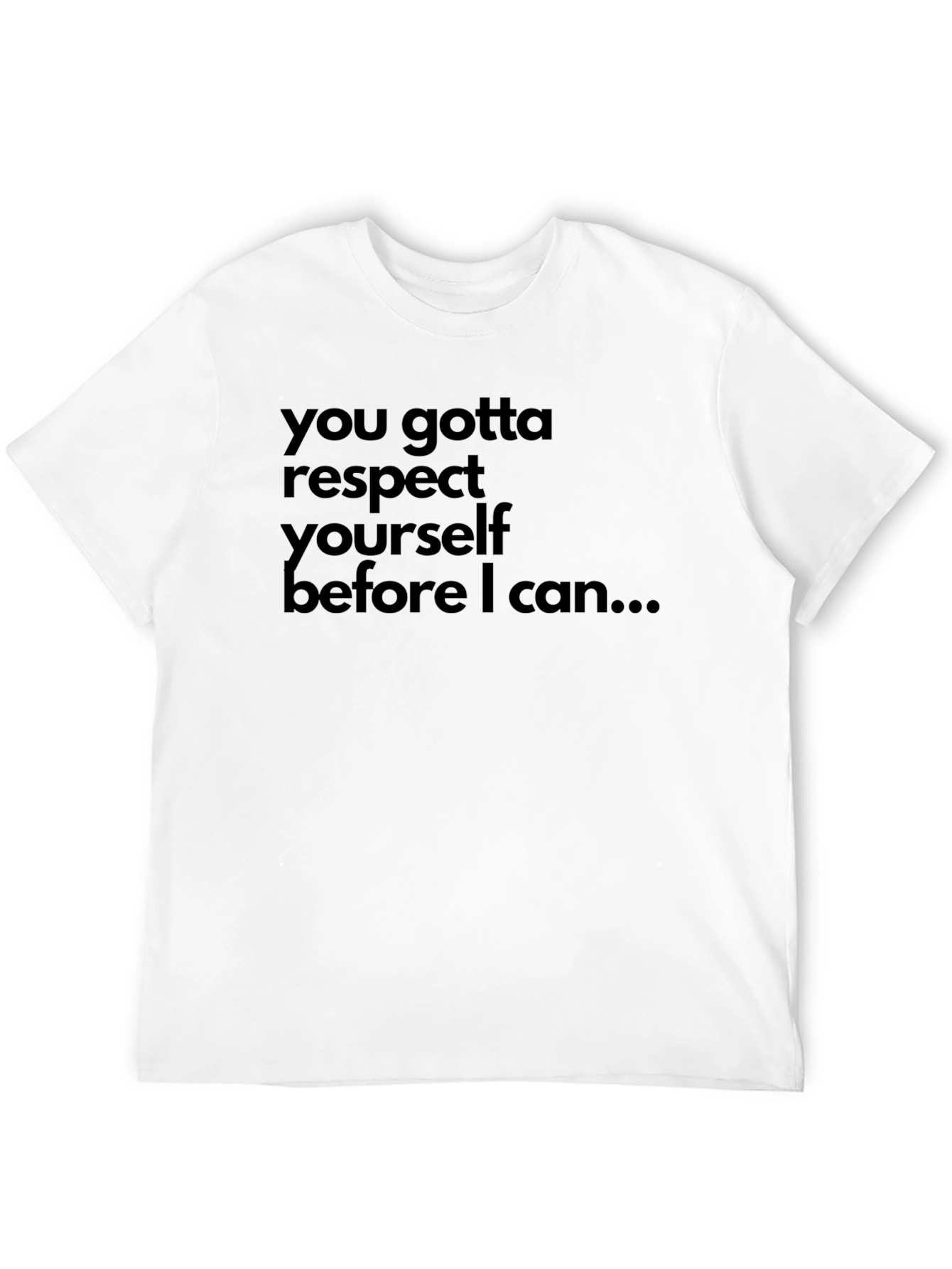 Black Respect Yourself Graphic Tee - Black Cotton T-Shirt view 12