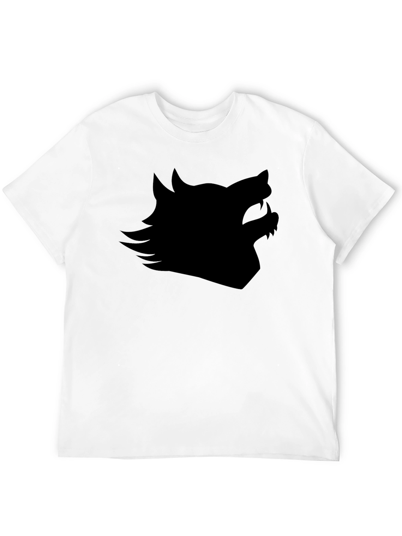 Black Black Wolf Silhouette Graphic Tee view 12