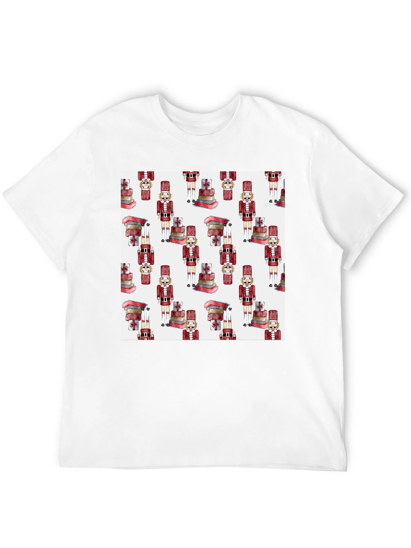 Black Nutcracker Pattern Black Tee view 12