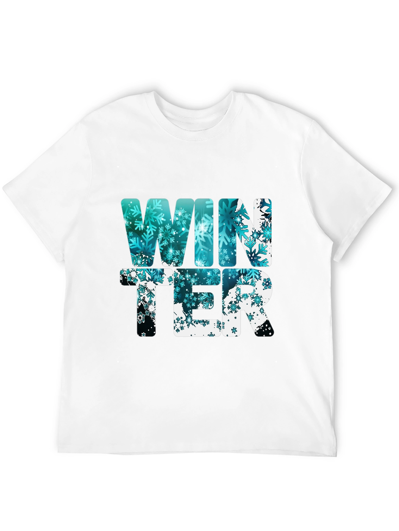 Winter Snowflake Graphic Tee - Black - 12