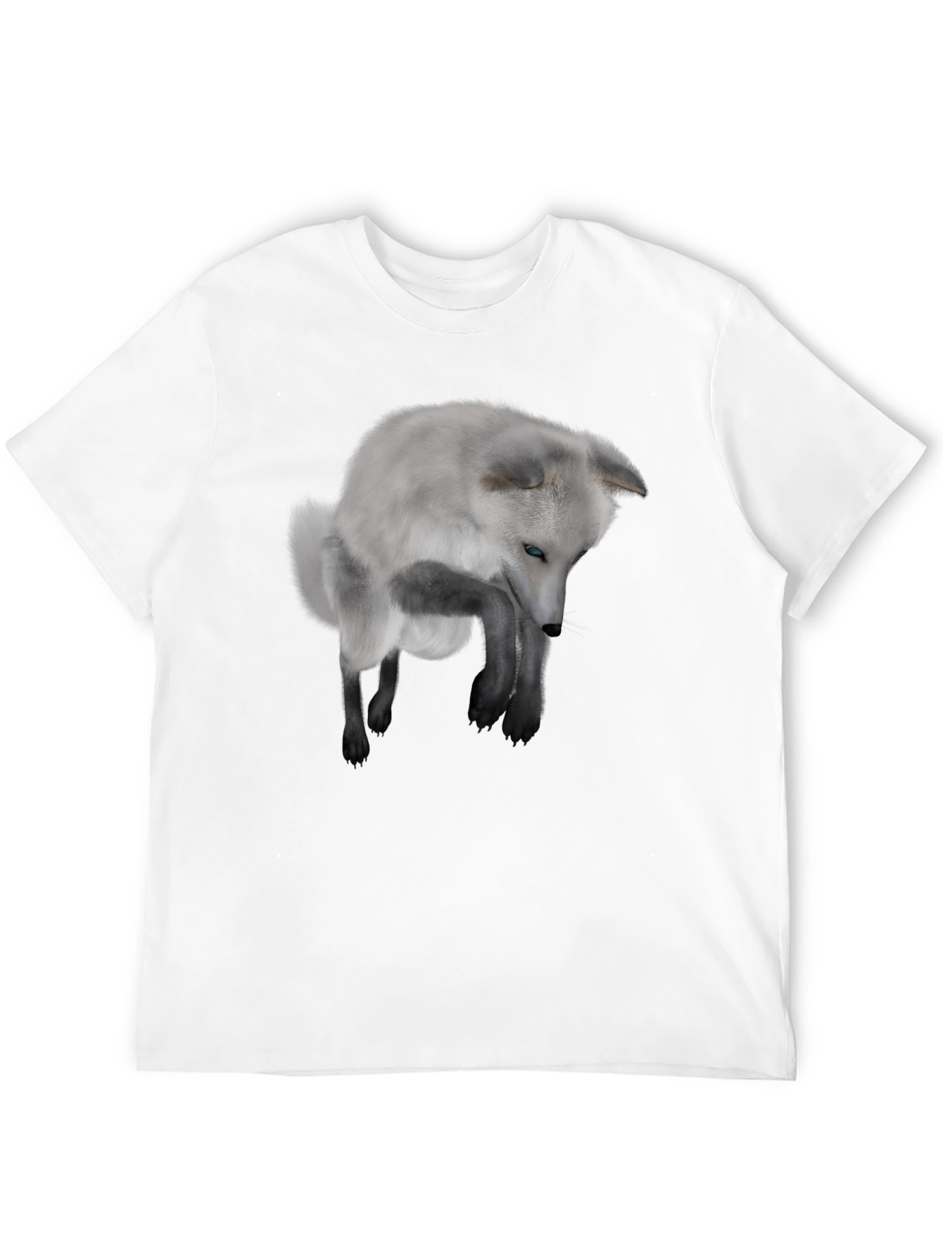 Black Arctic Fox Graphic Tee - Men's Black T-Shirt view 12