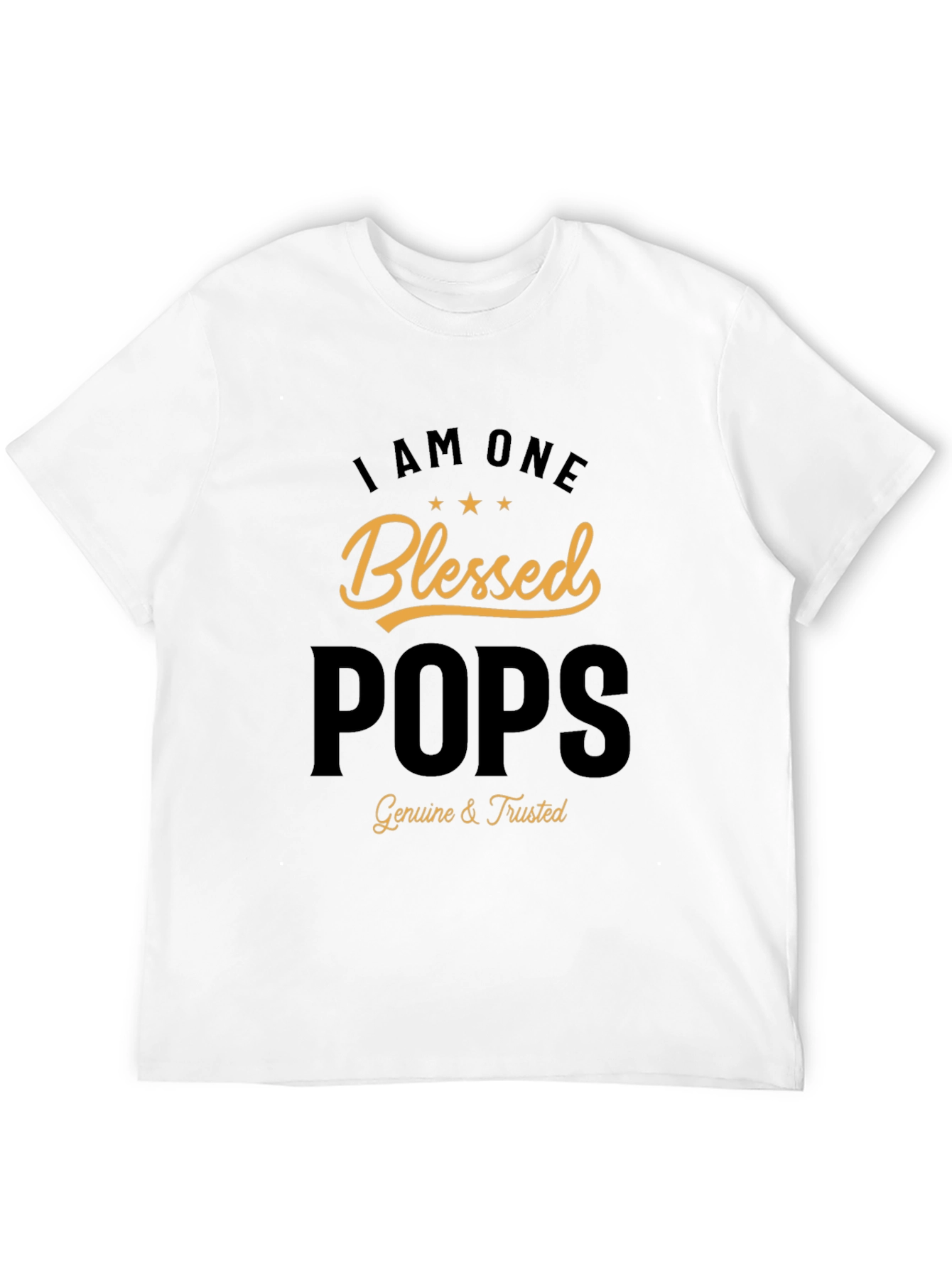 Blessed Pops T-Shirt - Genuine & Trusted Dad Tee - 12