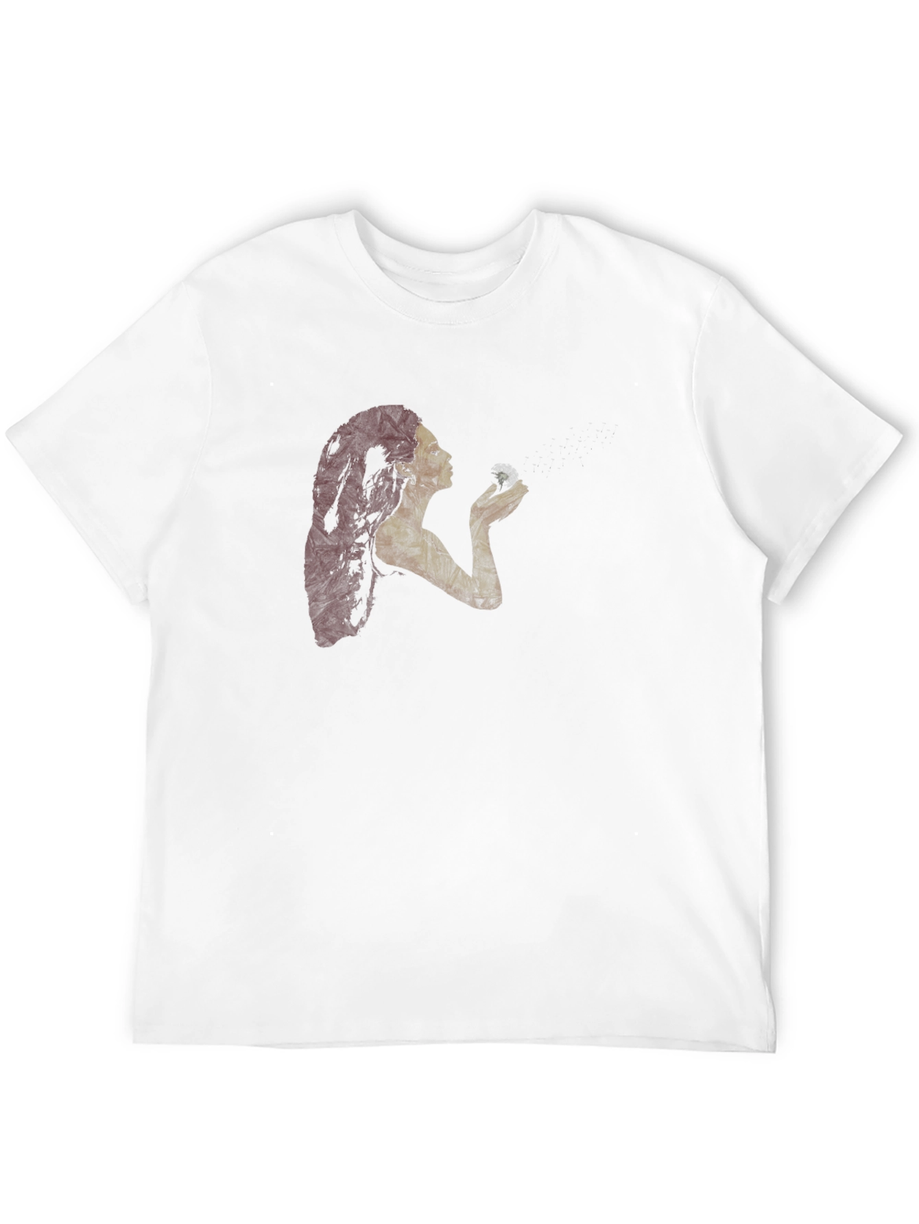 Woman Blowing Seeds Graphic T-Shirt - Black - 12