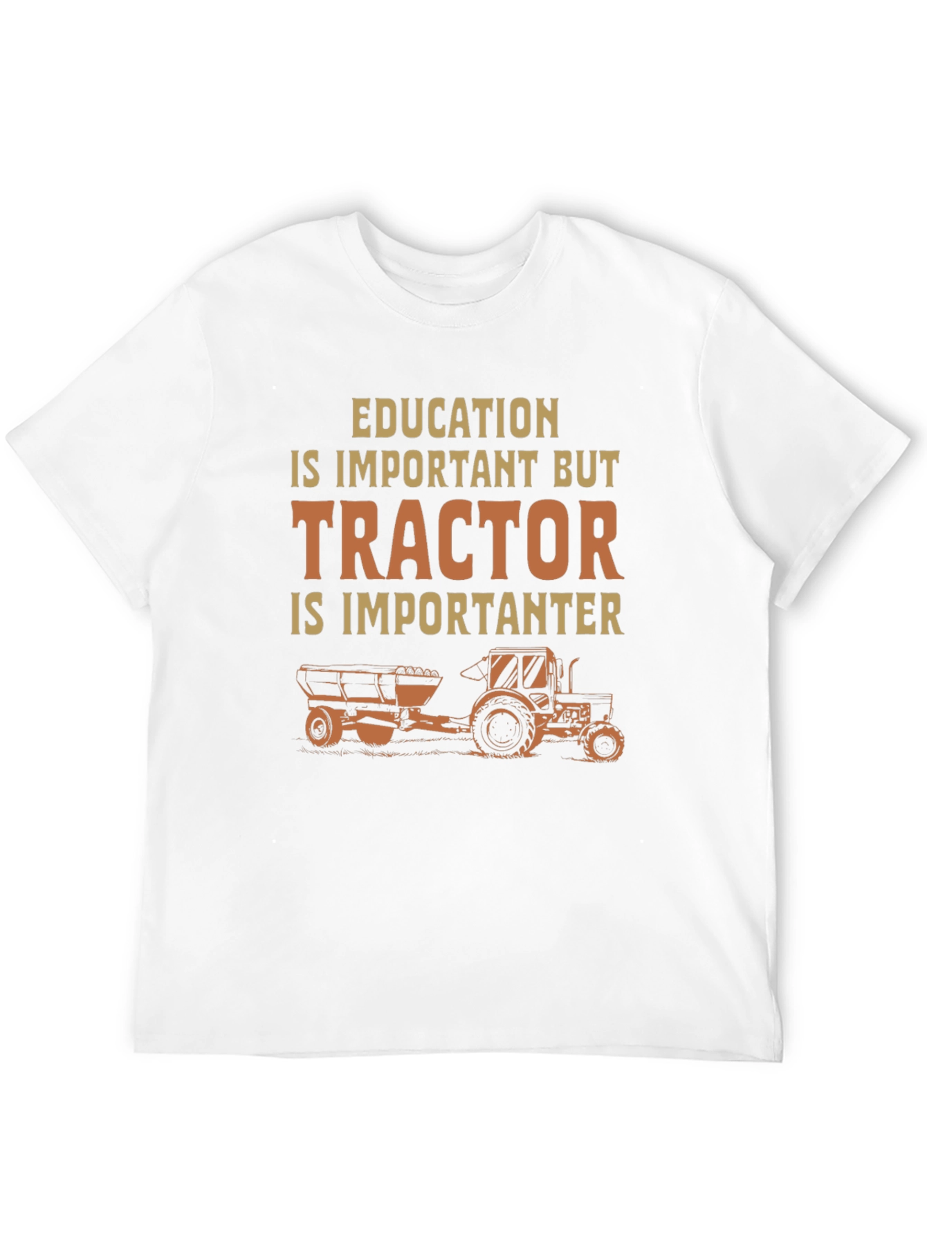 Black Education Tractor Humor T-Shirt view 12