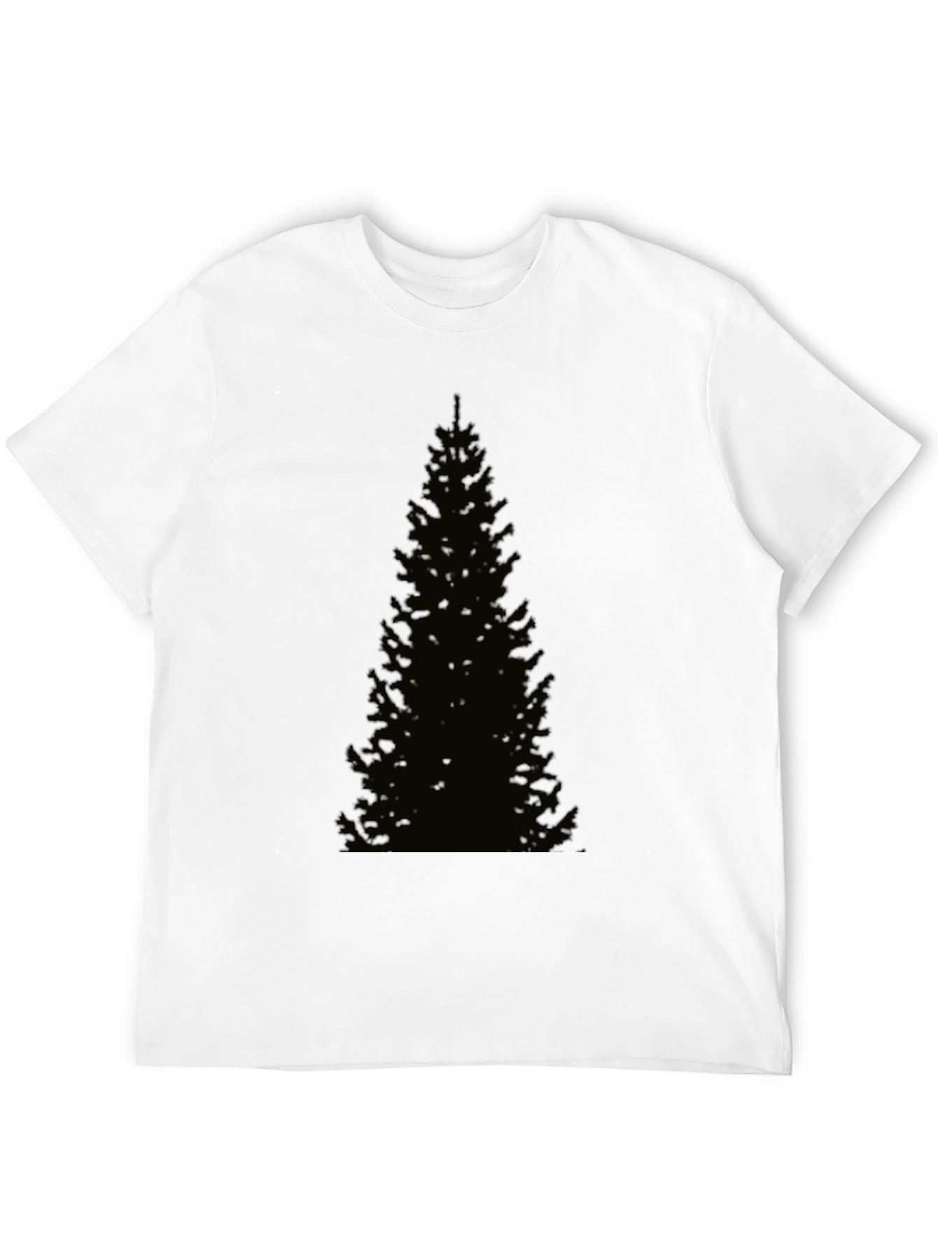 Black Men's Black Christmas Tree Graphic T-Shirt view 12