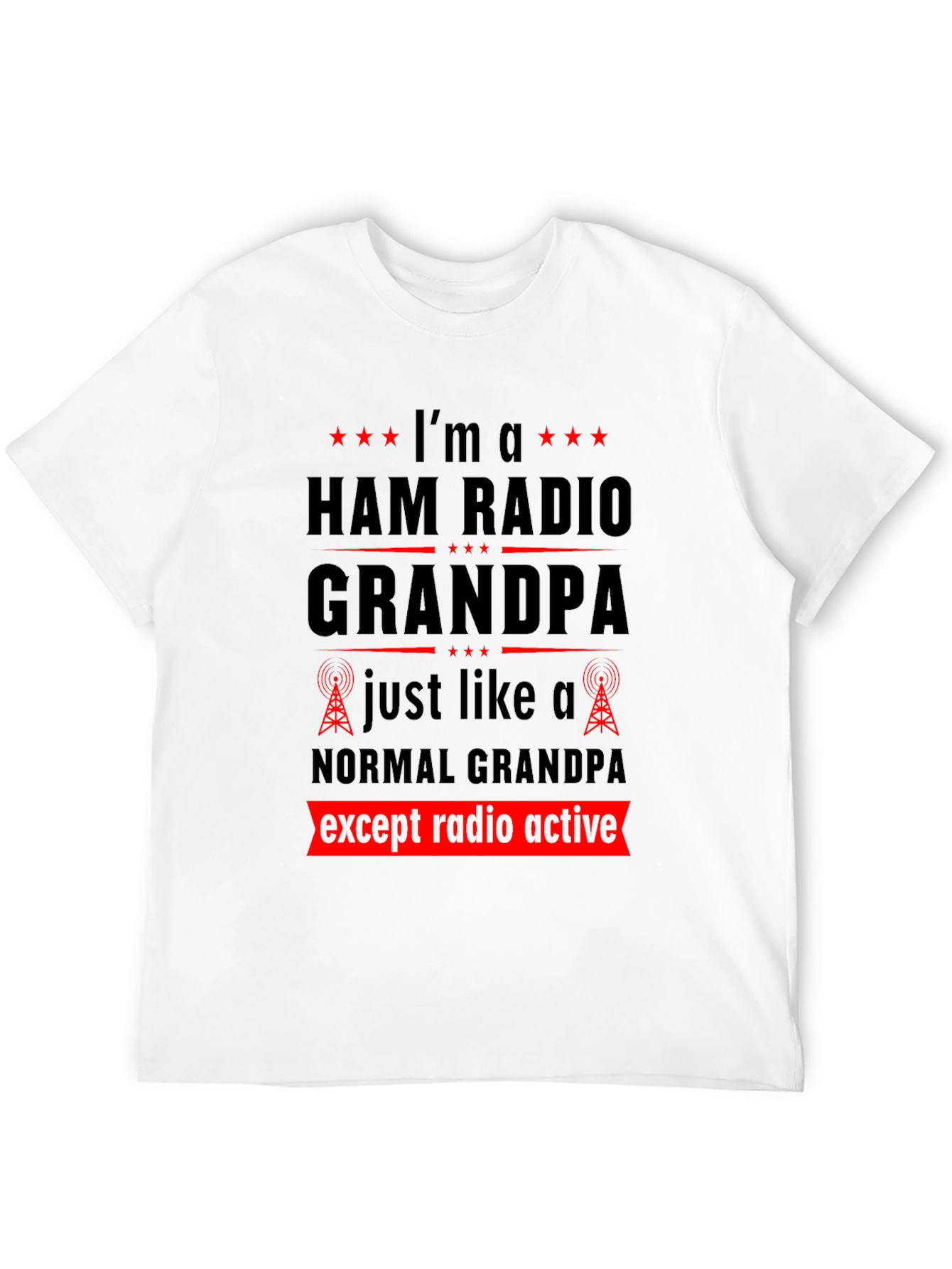 Black Ham Radio Grandpa T-Shirt view 12