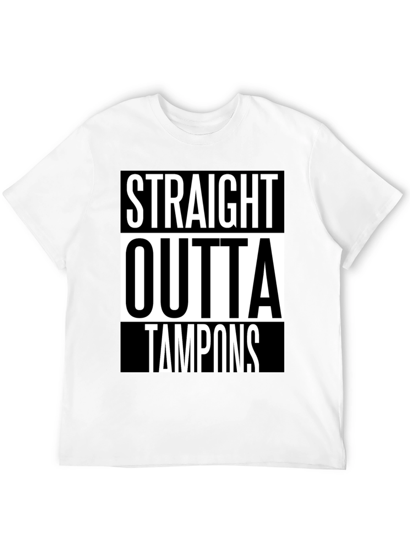 Black Straight Outta Tampons Graphic Tee view 12