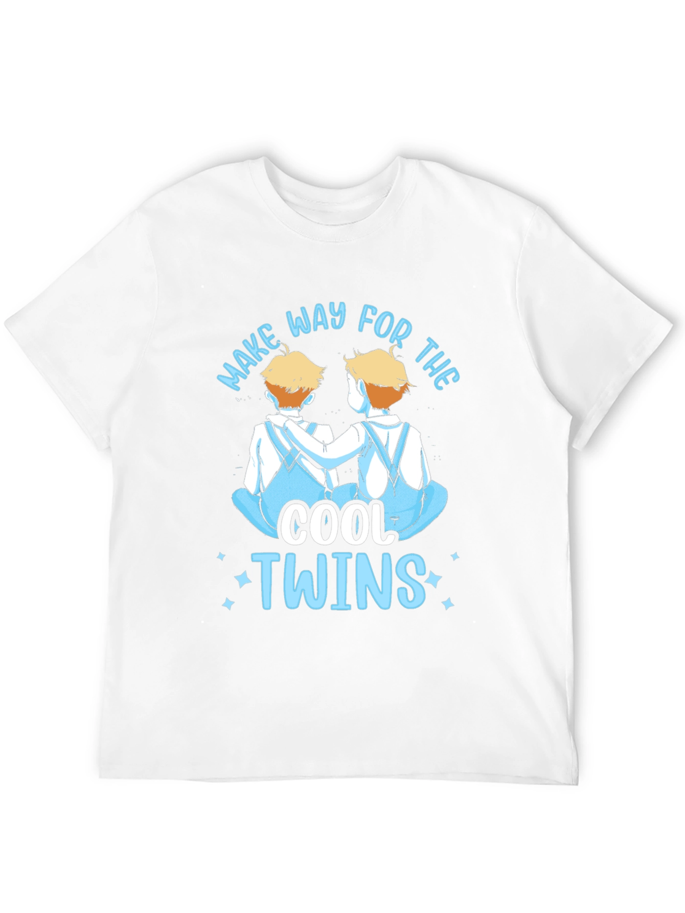 Black Cool Twins Graphic Tee - Black Unisex T-Shirt view 12