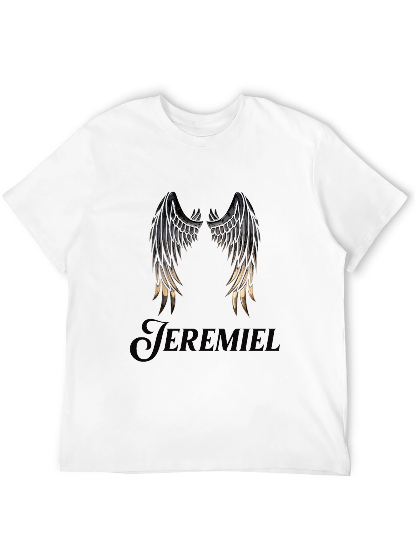 Black Jeremiel Wings Graphic T-Shirt - Black view 12